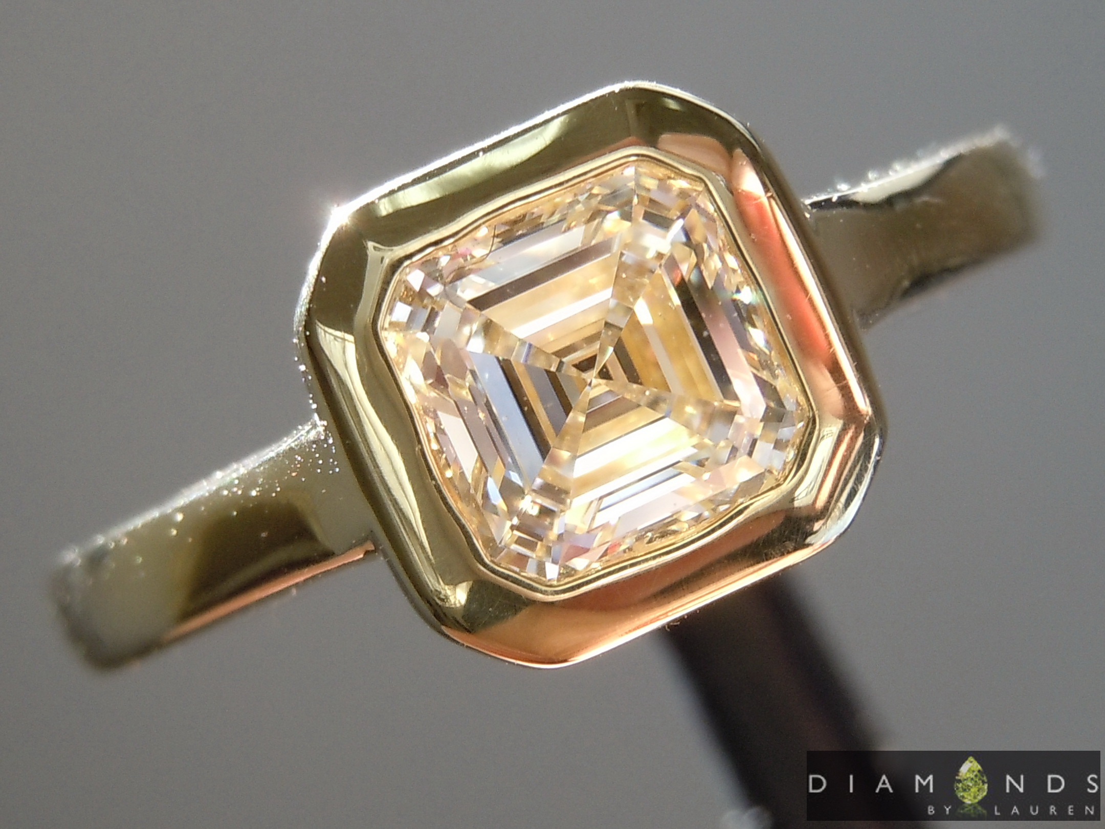 SOLD....0.95ct E SI1 Asscher Cut Lab Grown Diamond Ring R9554