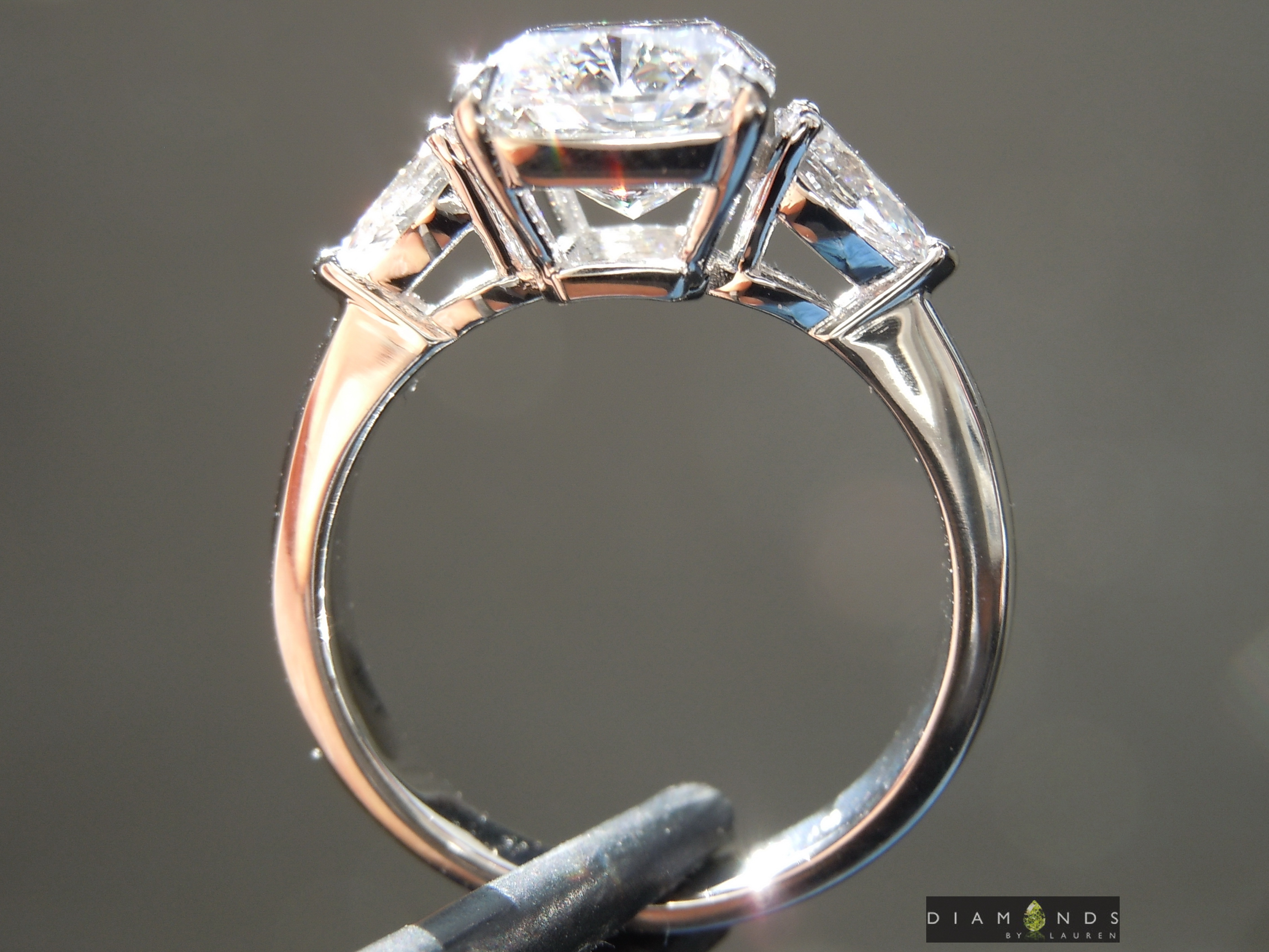 lab colorless diamond ring