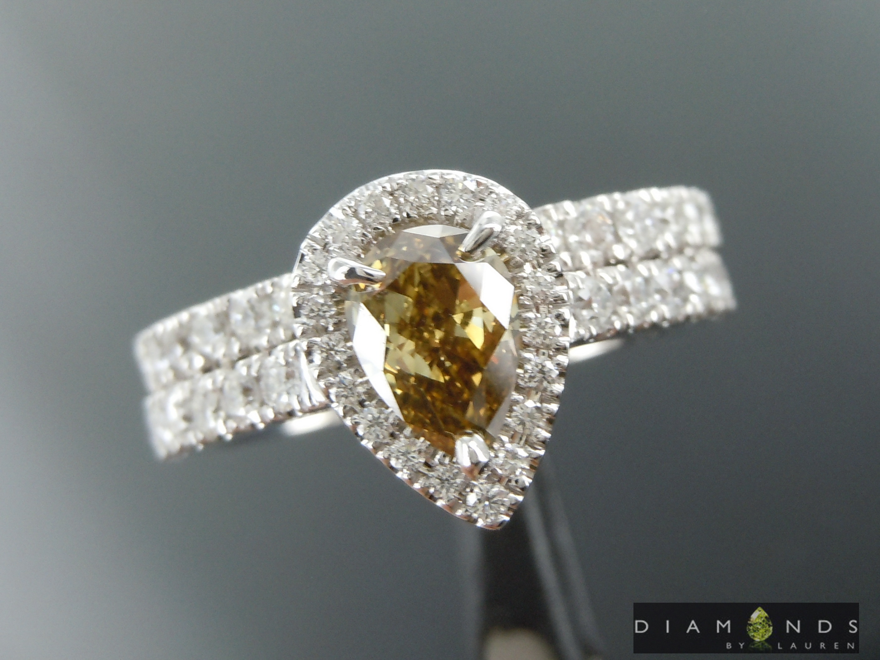 natural brown diamond ring