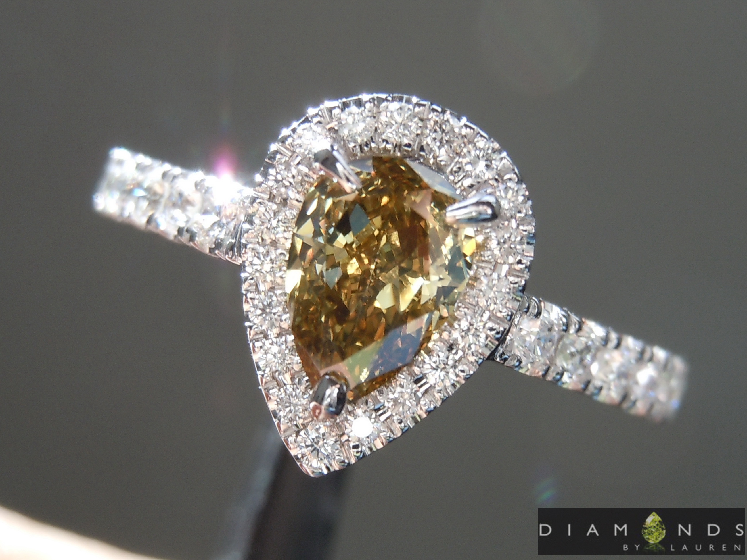 natural brown diamond ring