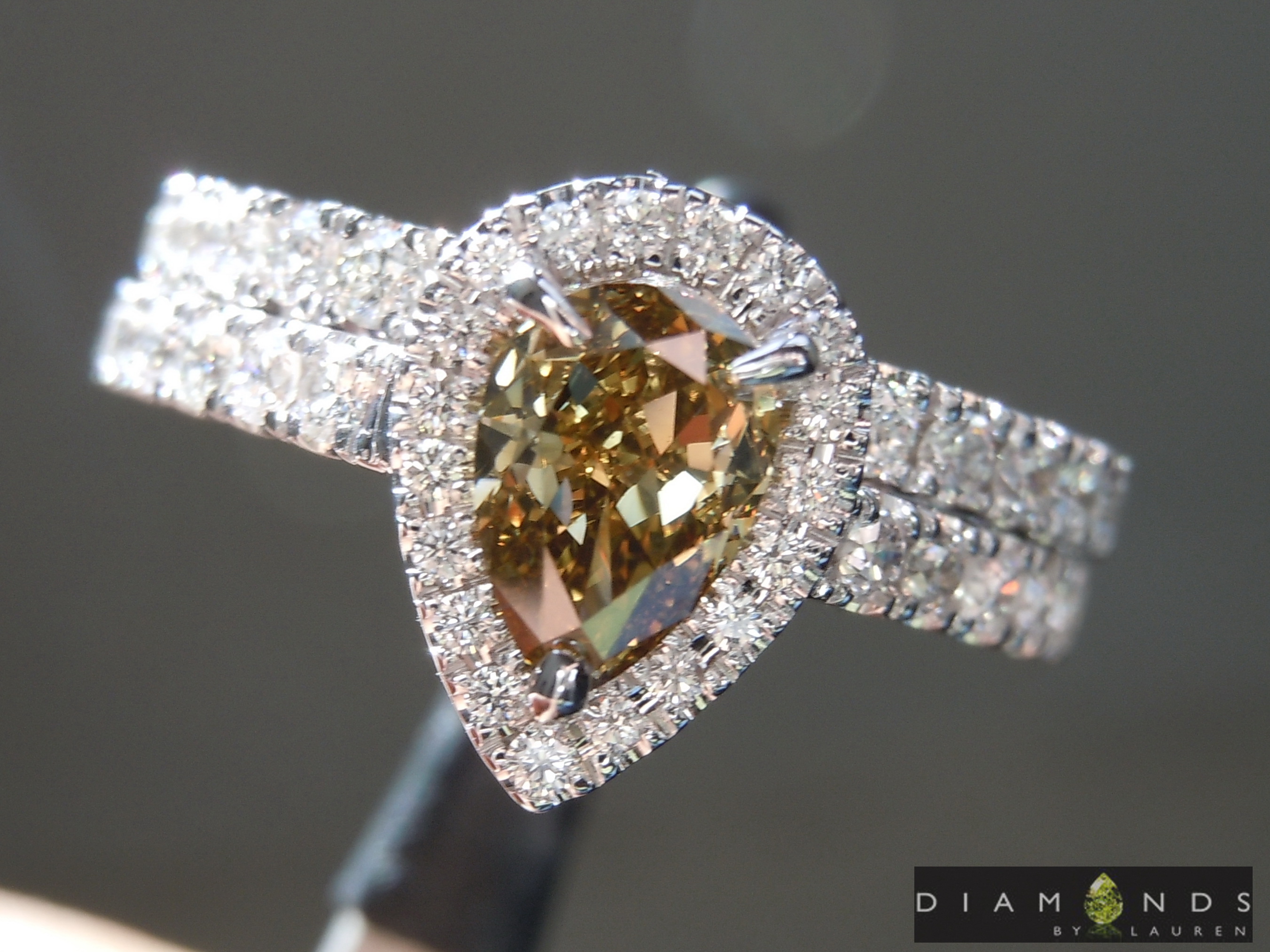 brown diamond ring