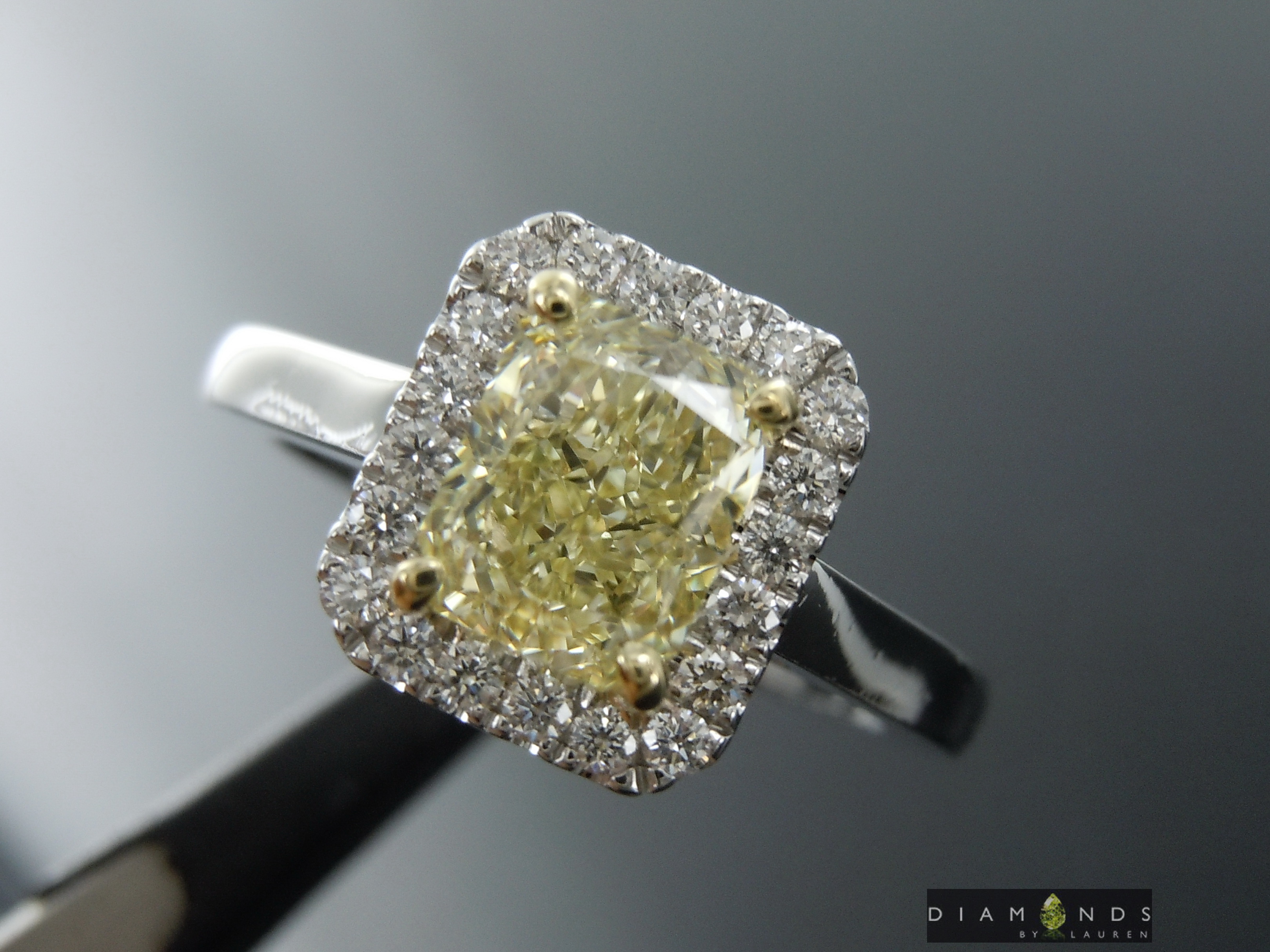 natural yellow diamond ring