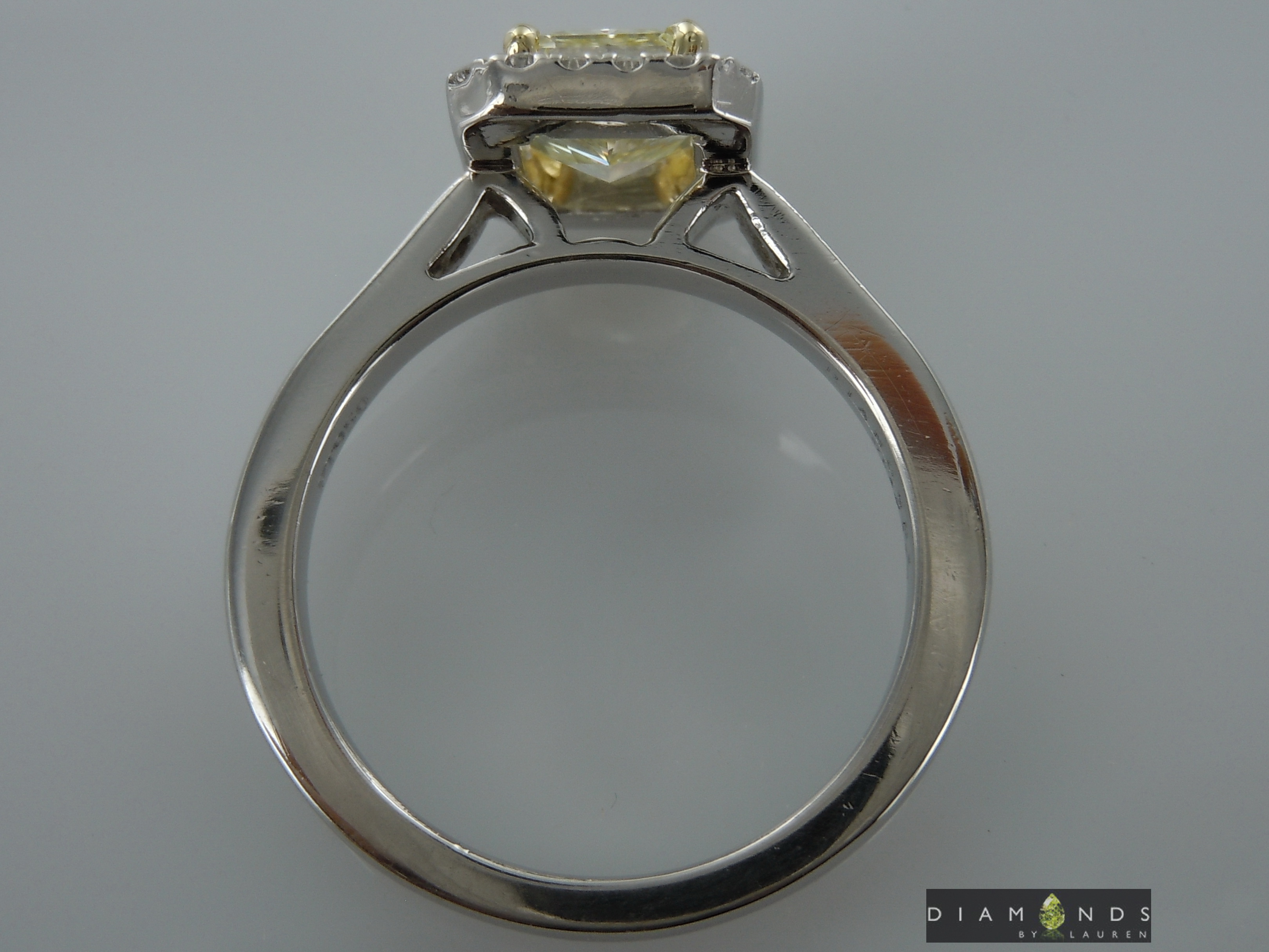 natural yellow diamond ring