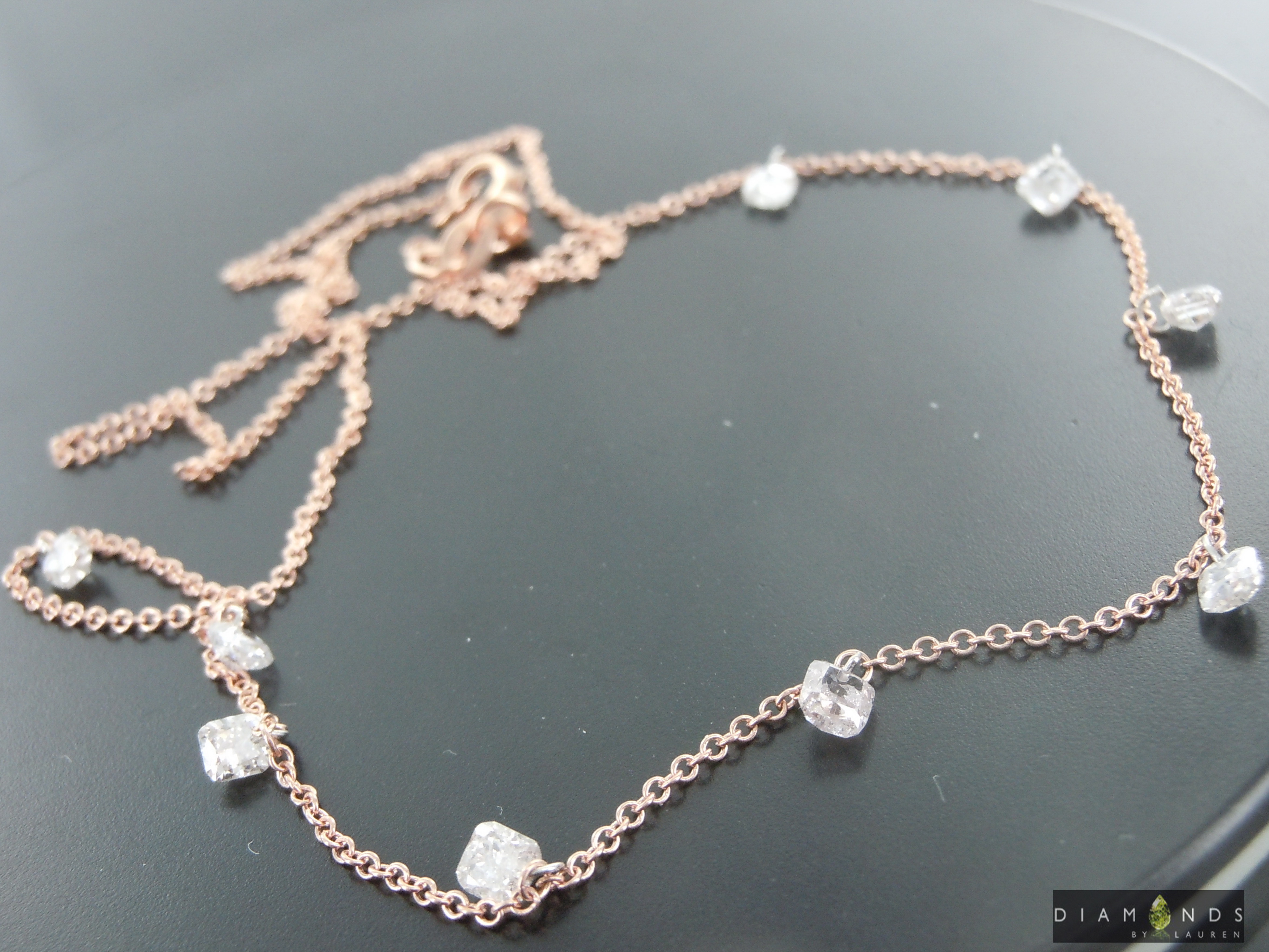 pink diamond necklace