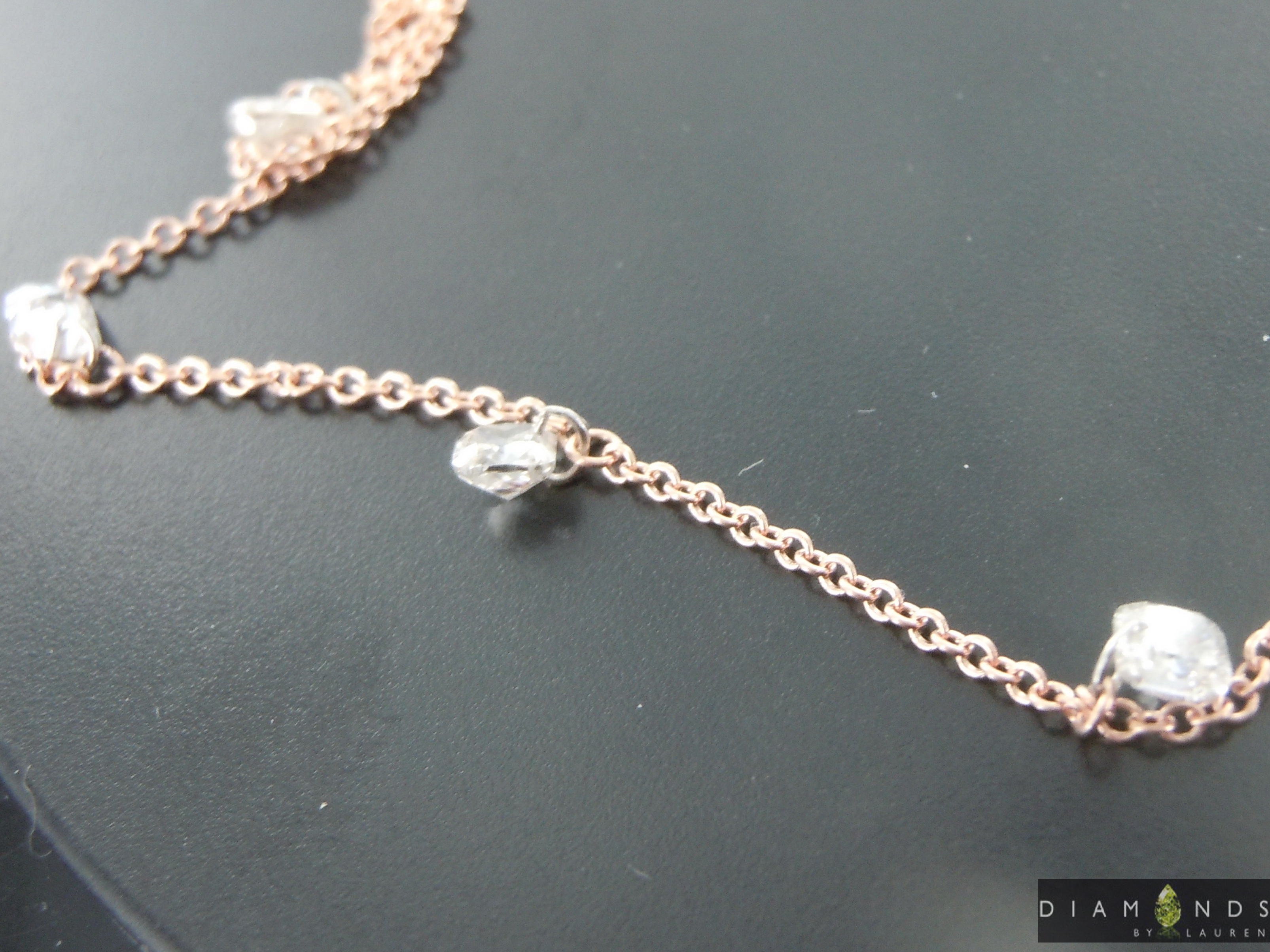 light pink diamond necklace