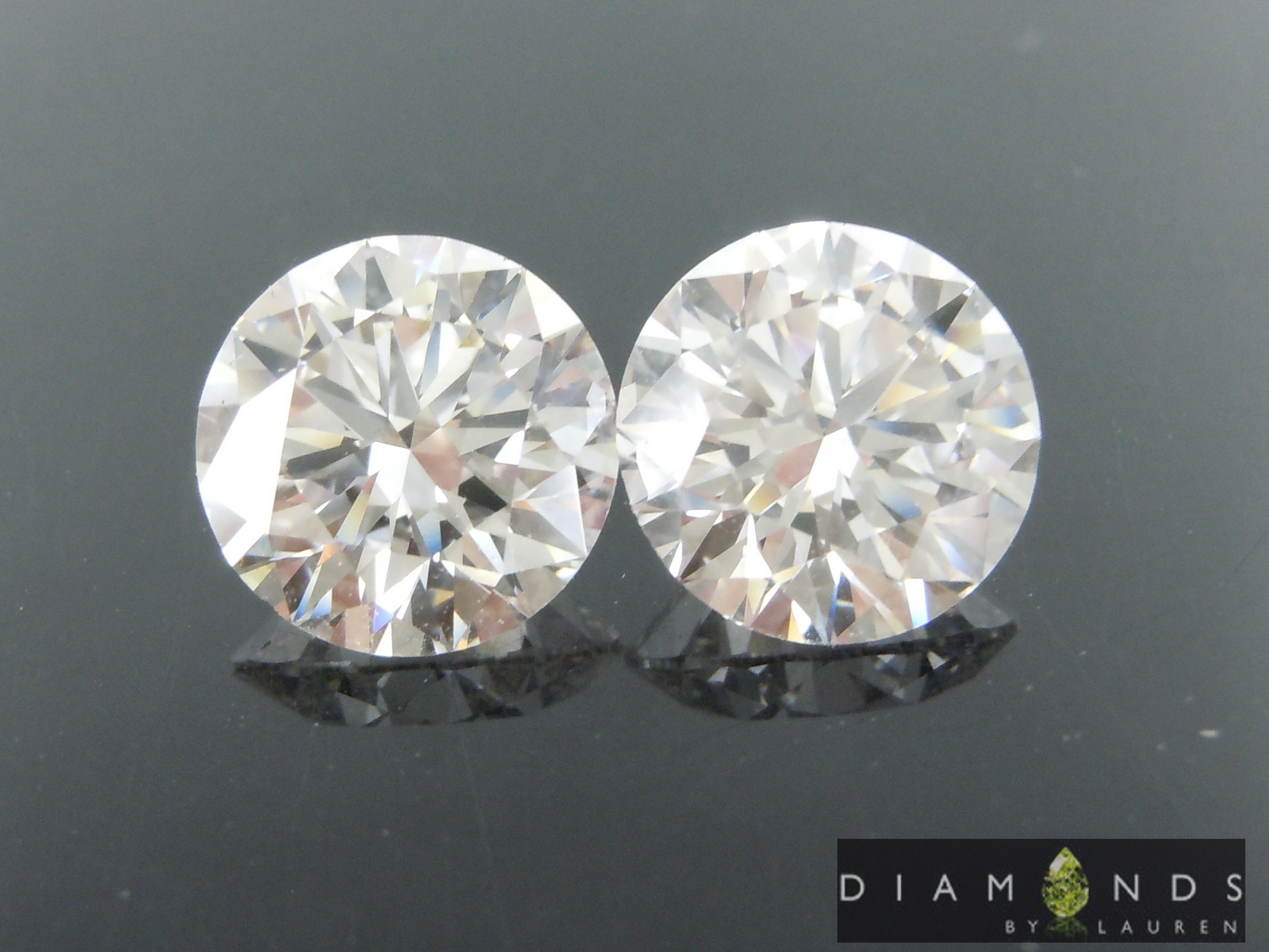 4.04ctw E-F VS Round Brilliant Lab Grown Diamond Earrings R10285