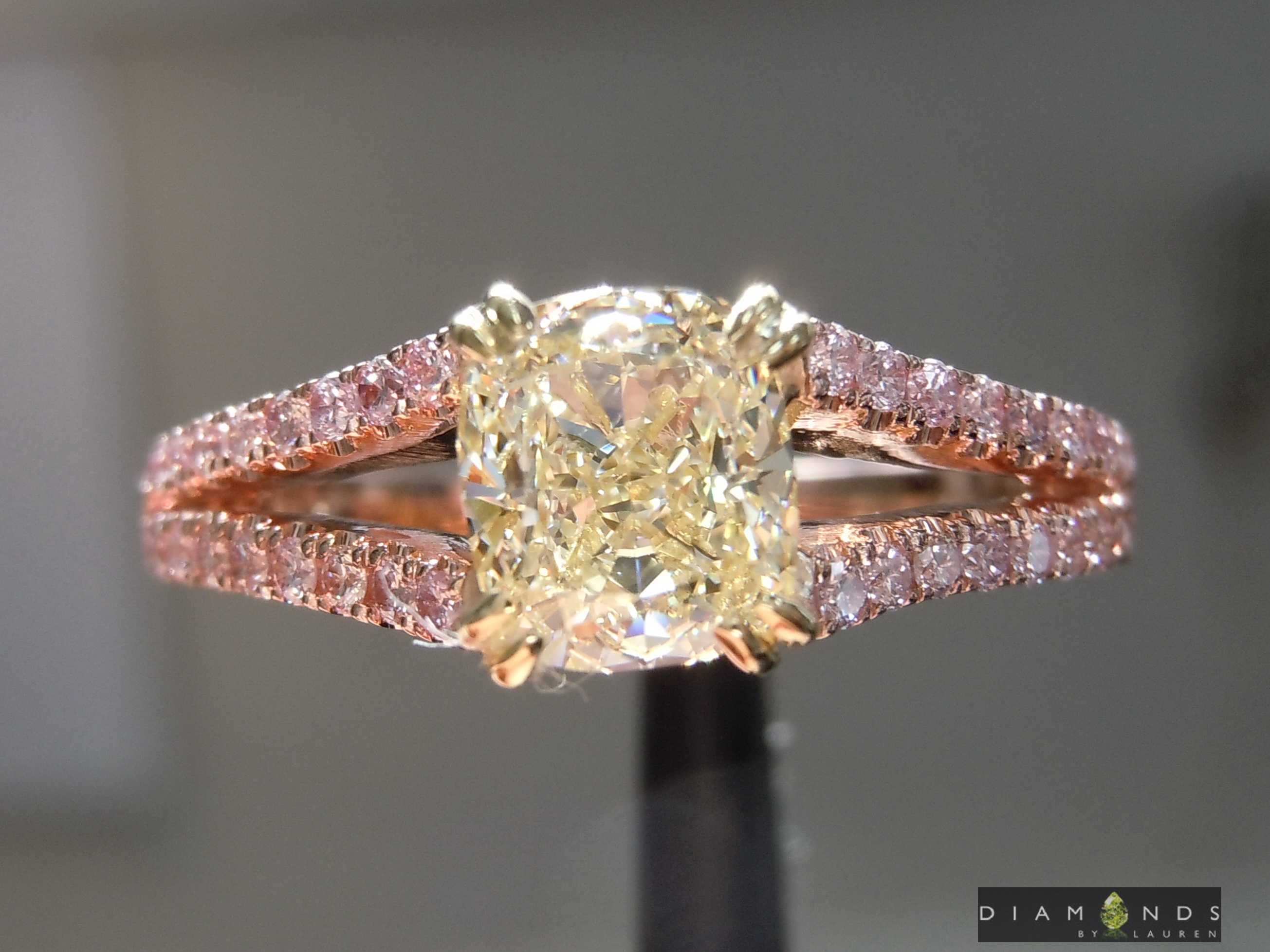 light yellow diamond ring