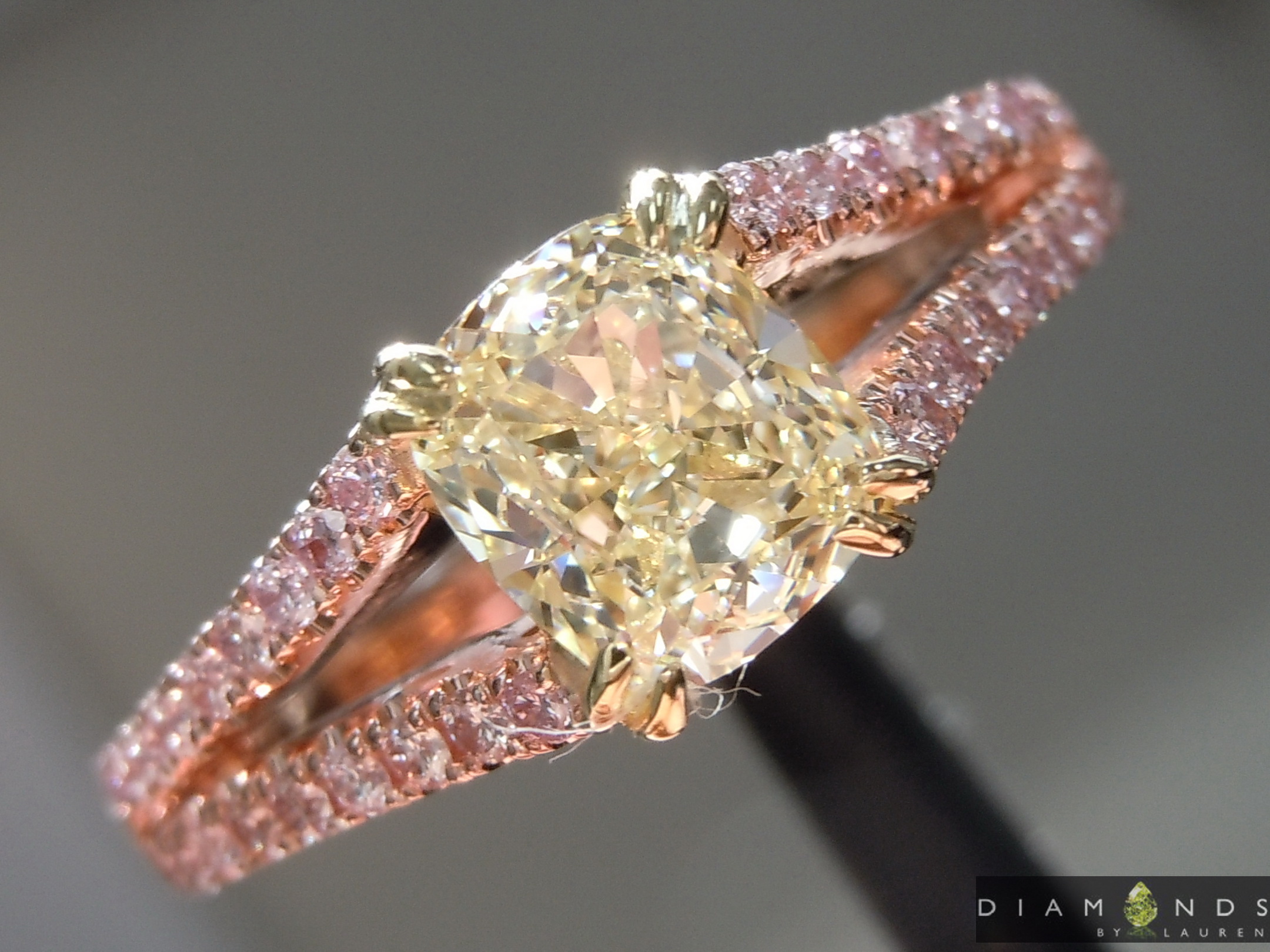 light yellow diamond ring