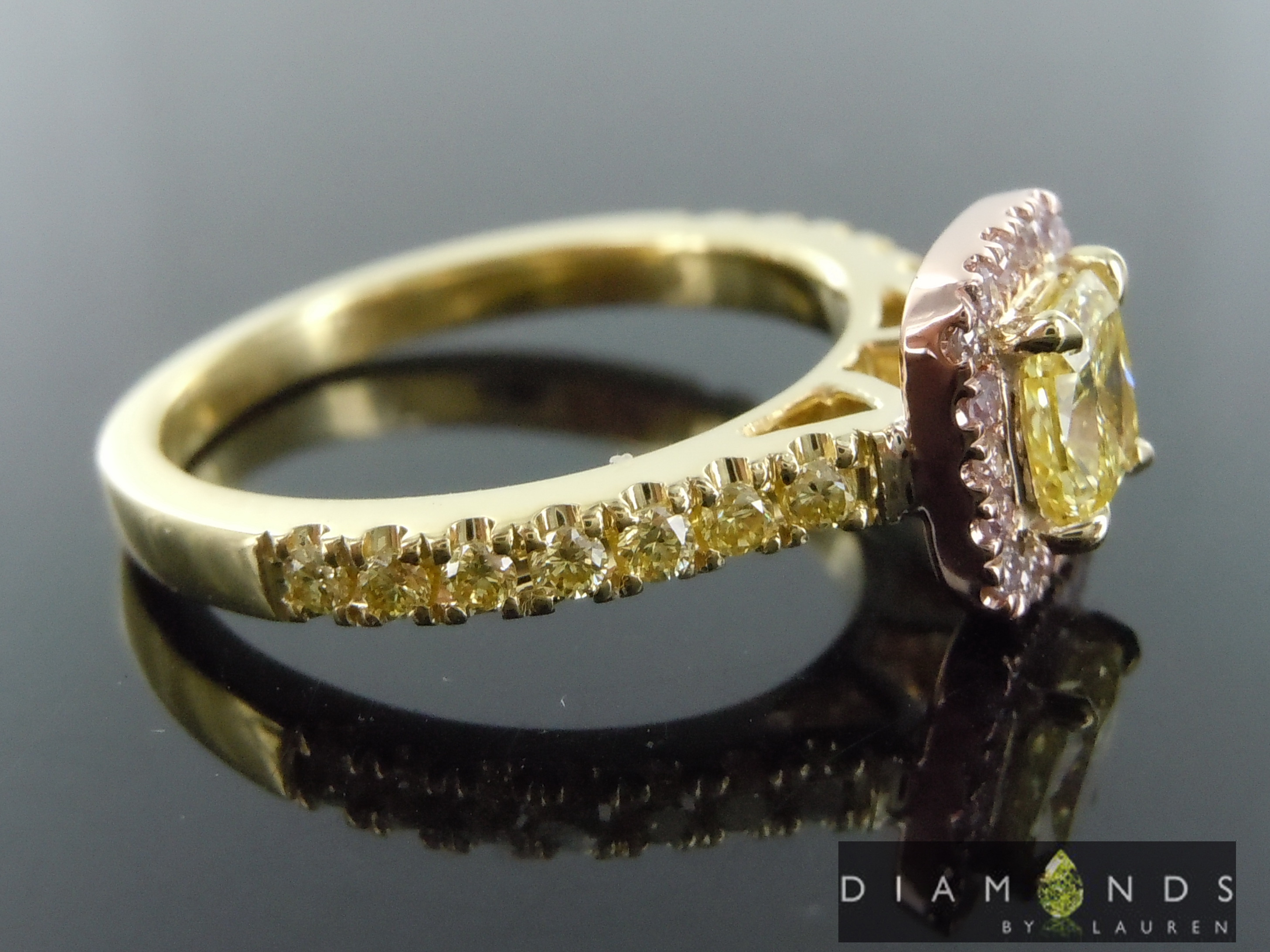 light yellow diamond ring