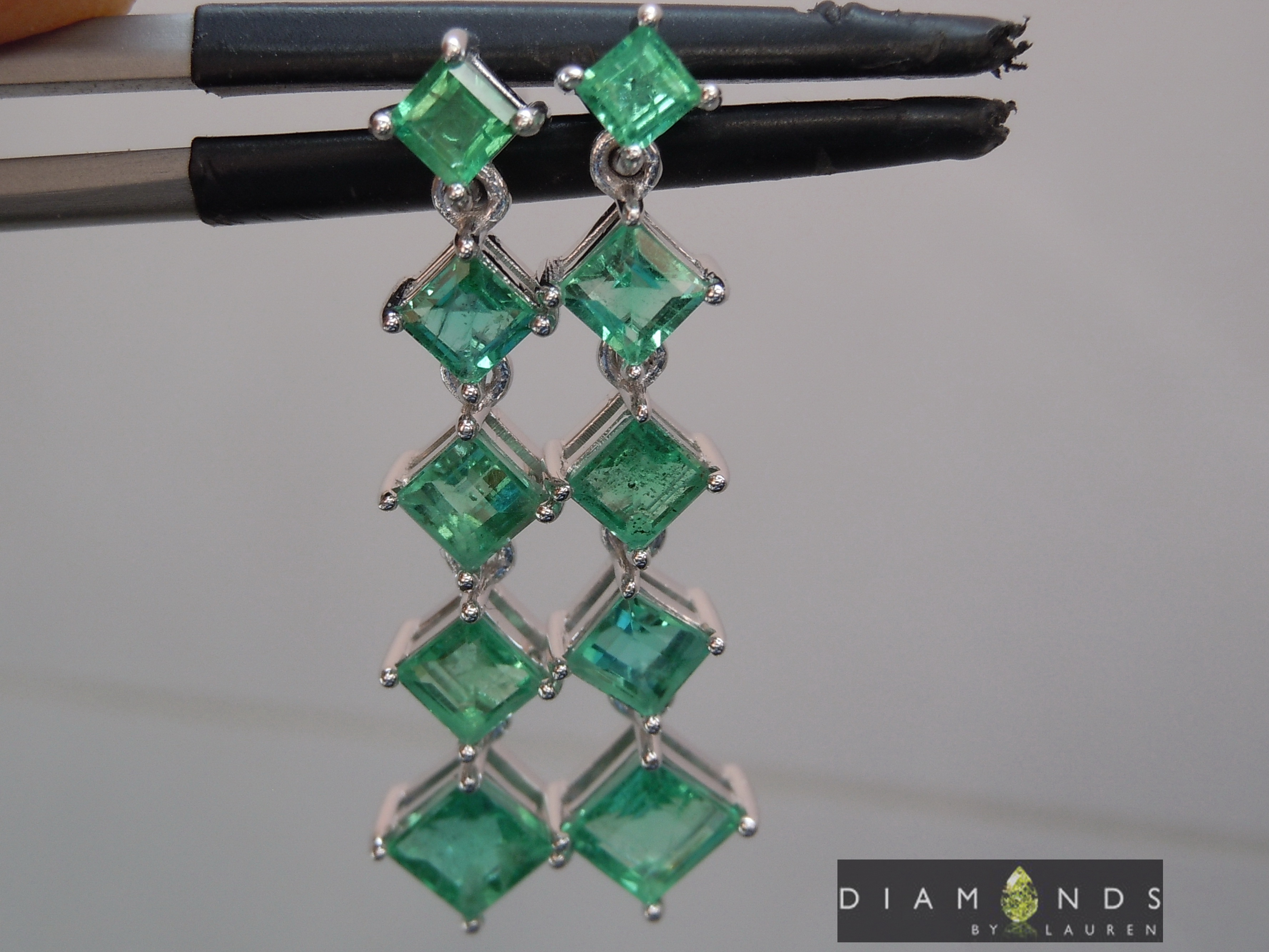 natural emerald earrings