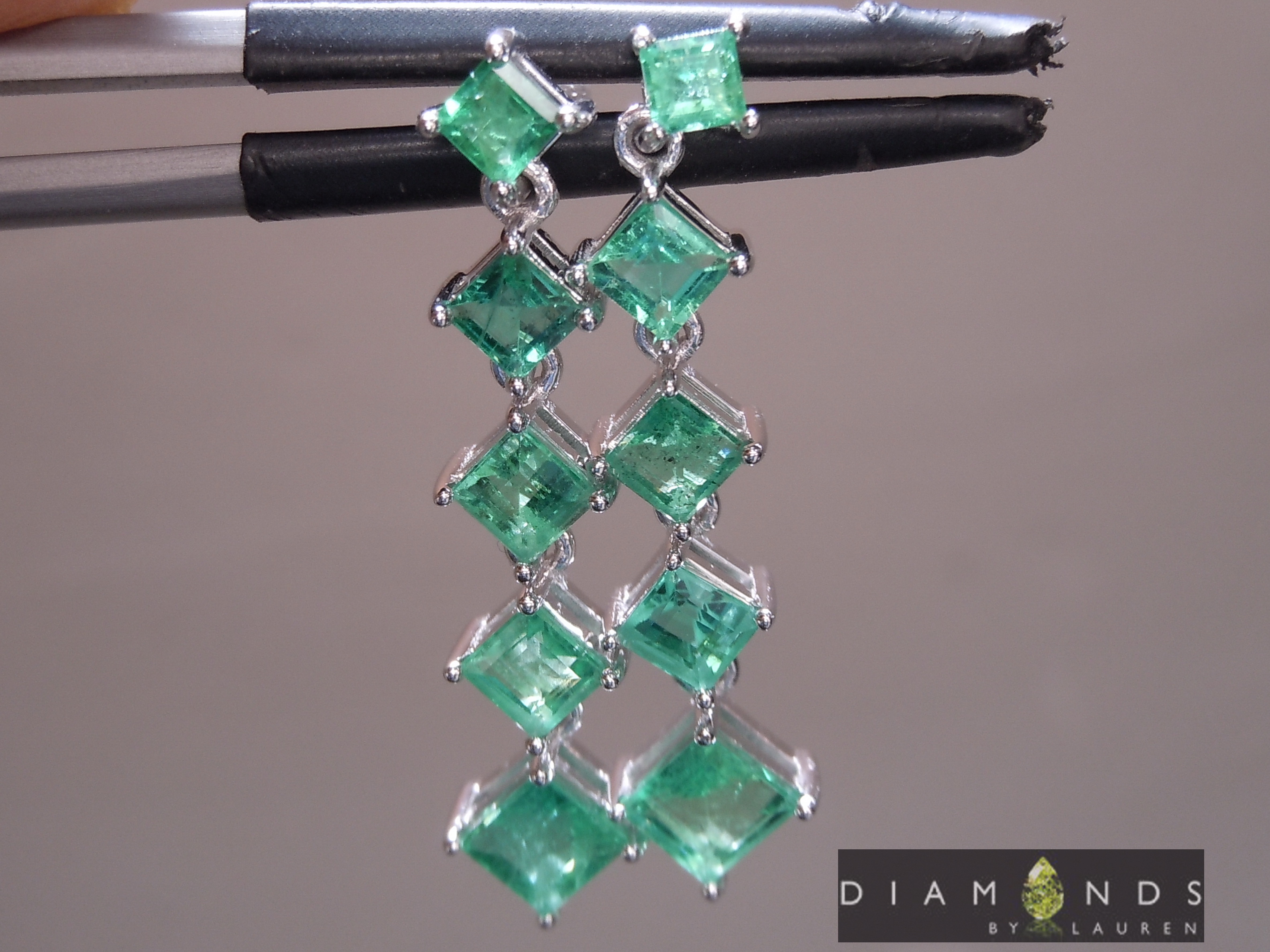 natural emerald earrings