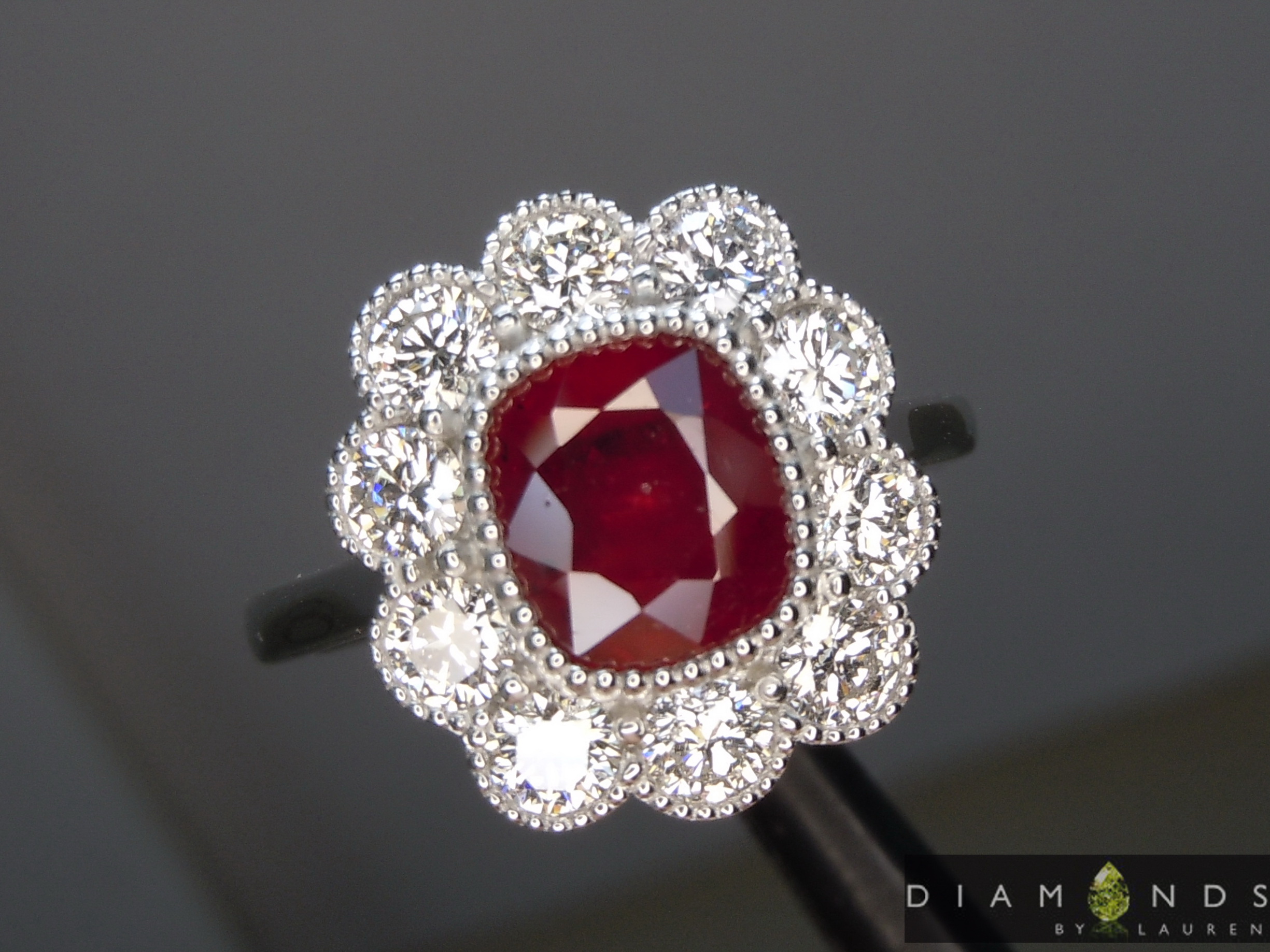 ruby and diamond diamond ring