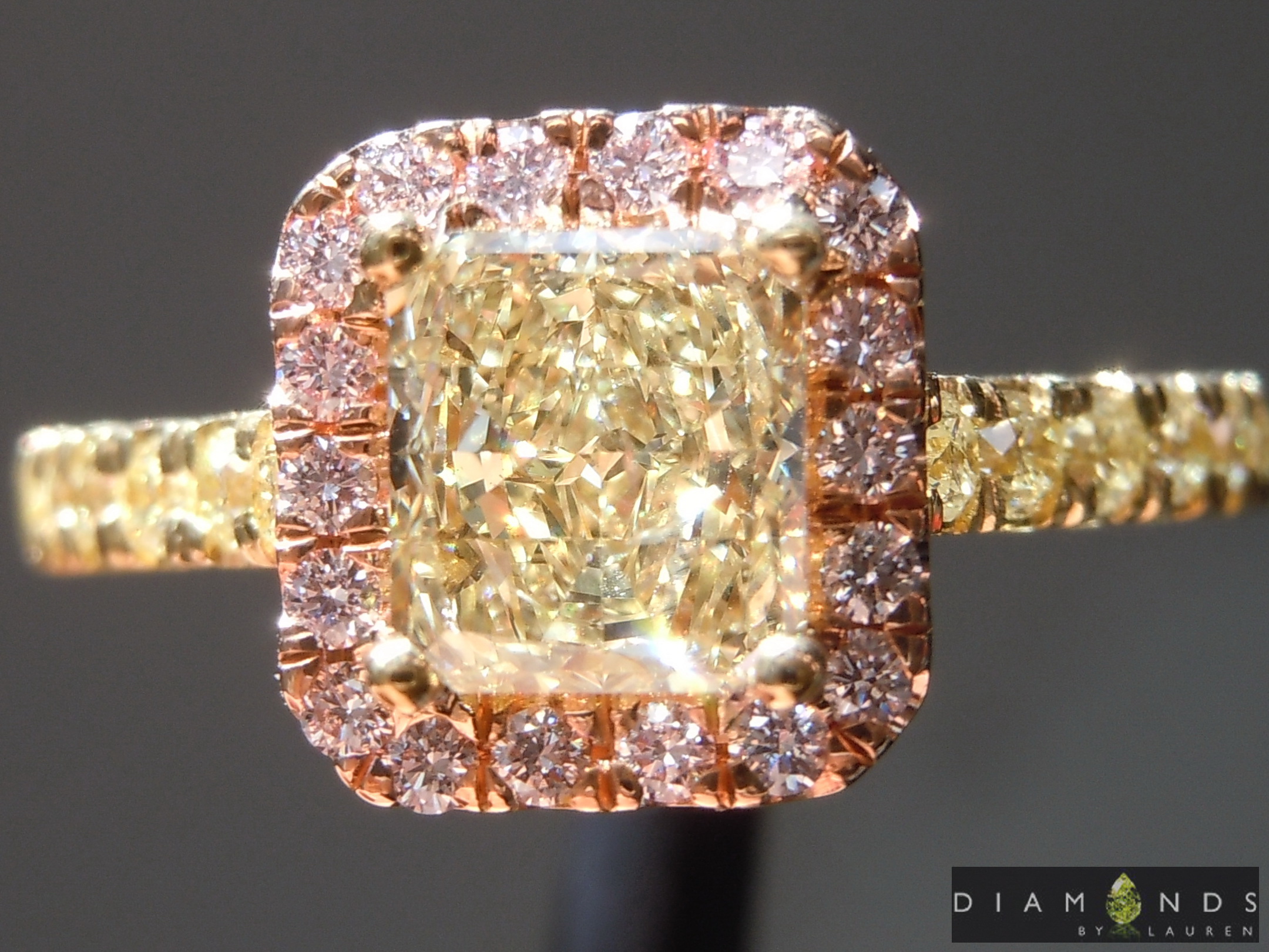 light yellow diamond ring