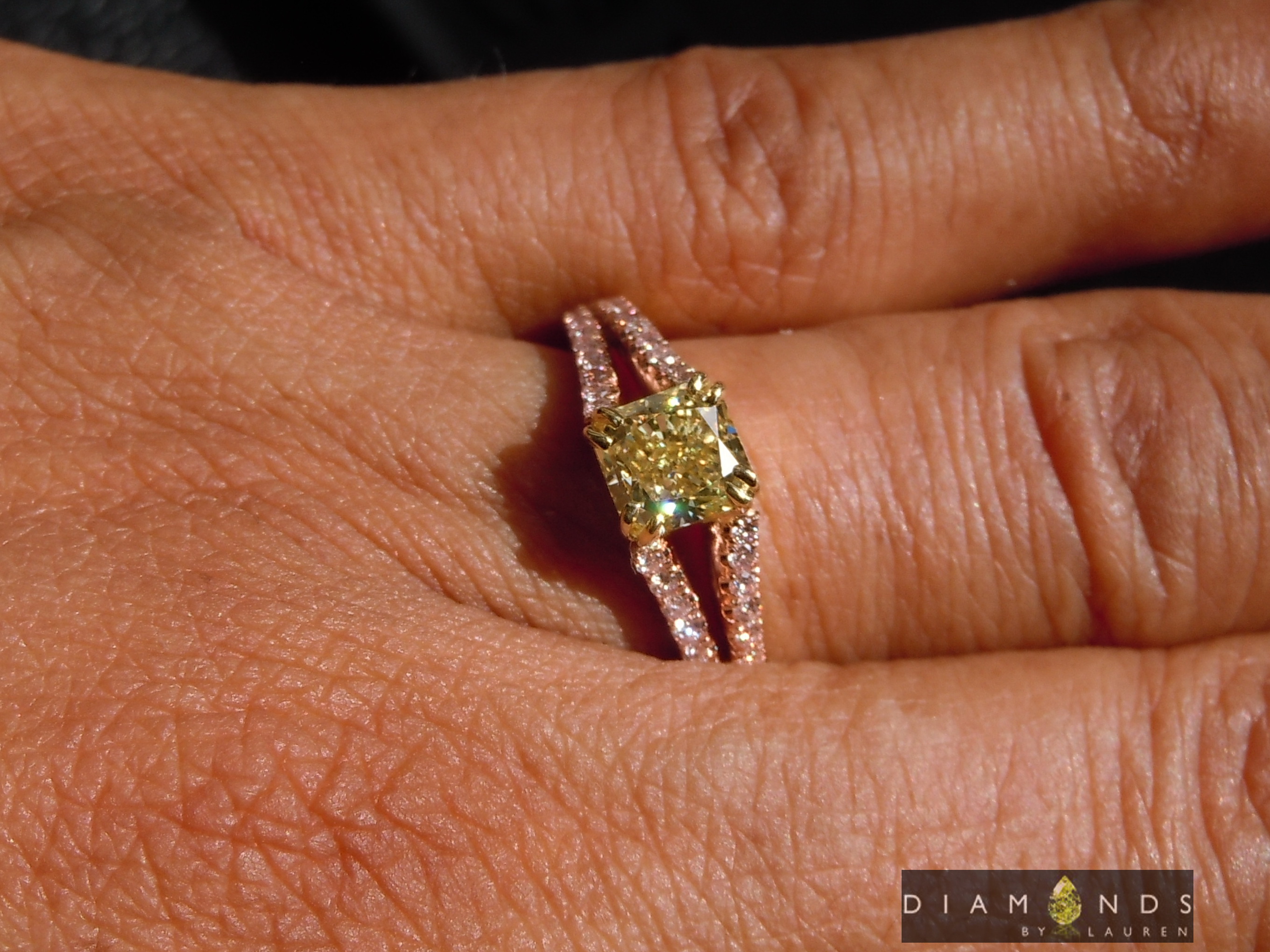 canary diamond ring