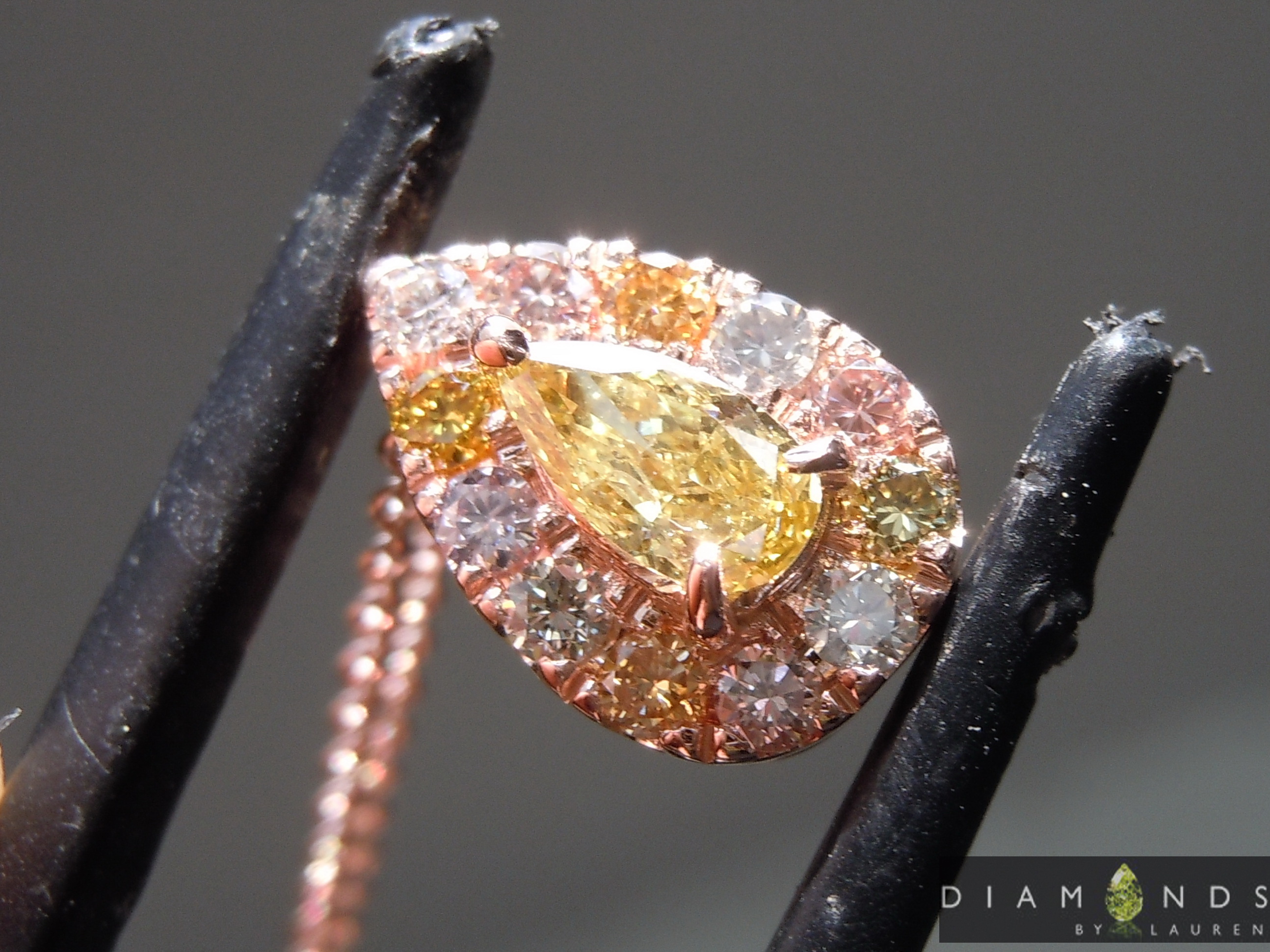 fancy color diamond necklace