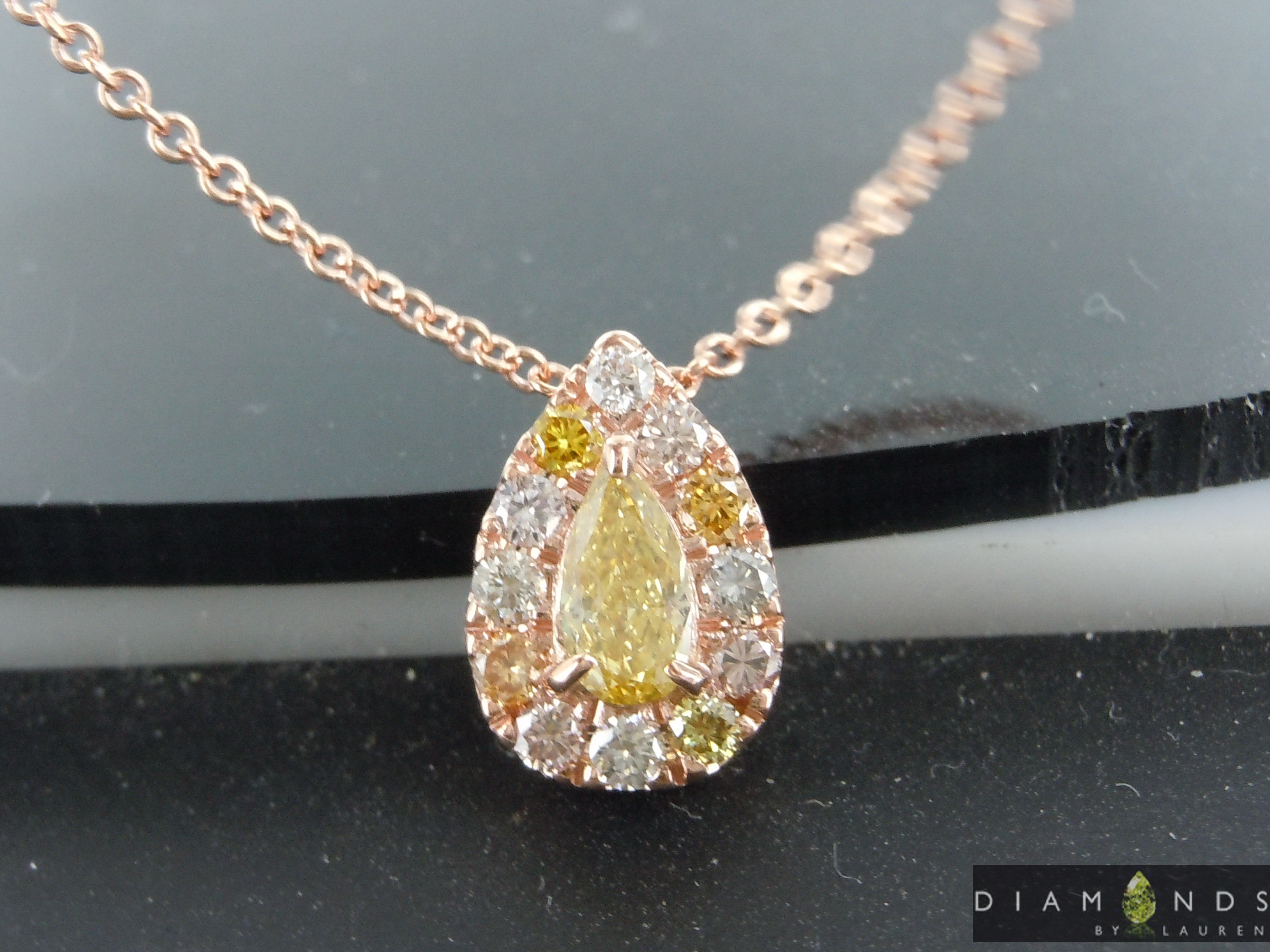 yellow diamond necklace