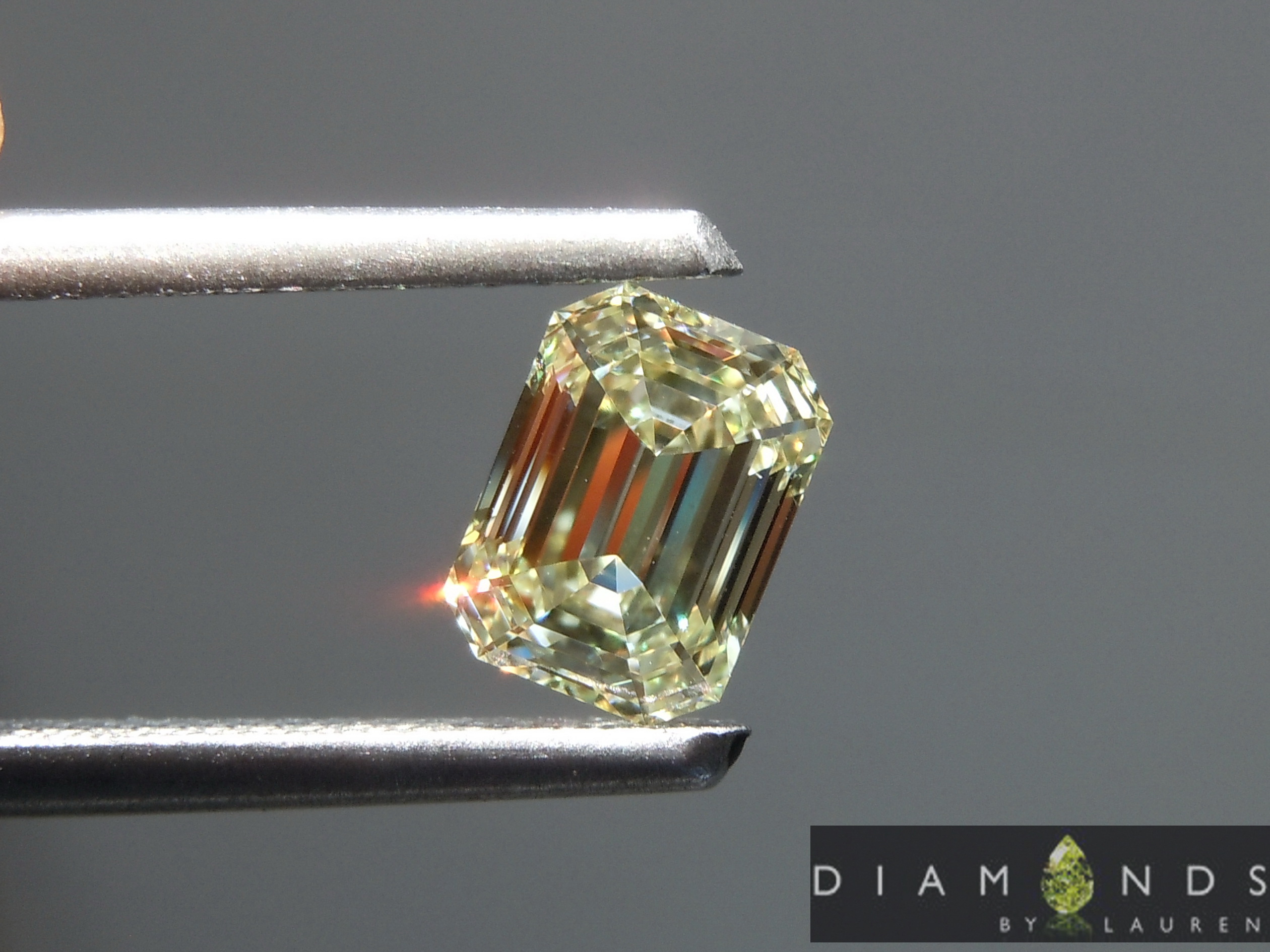 lab yellow diamond ring