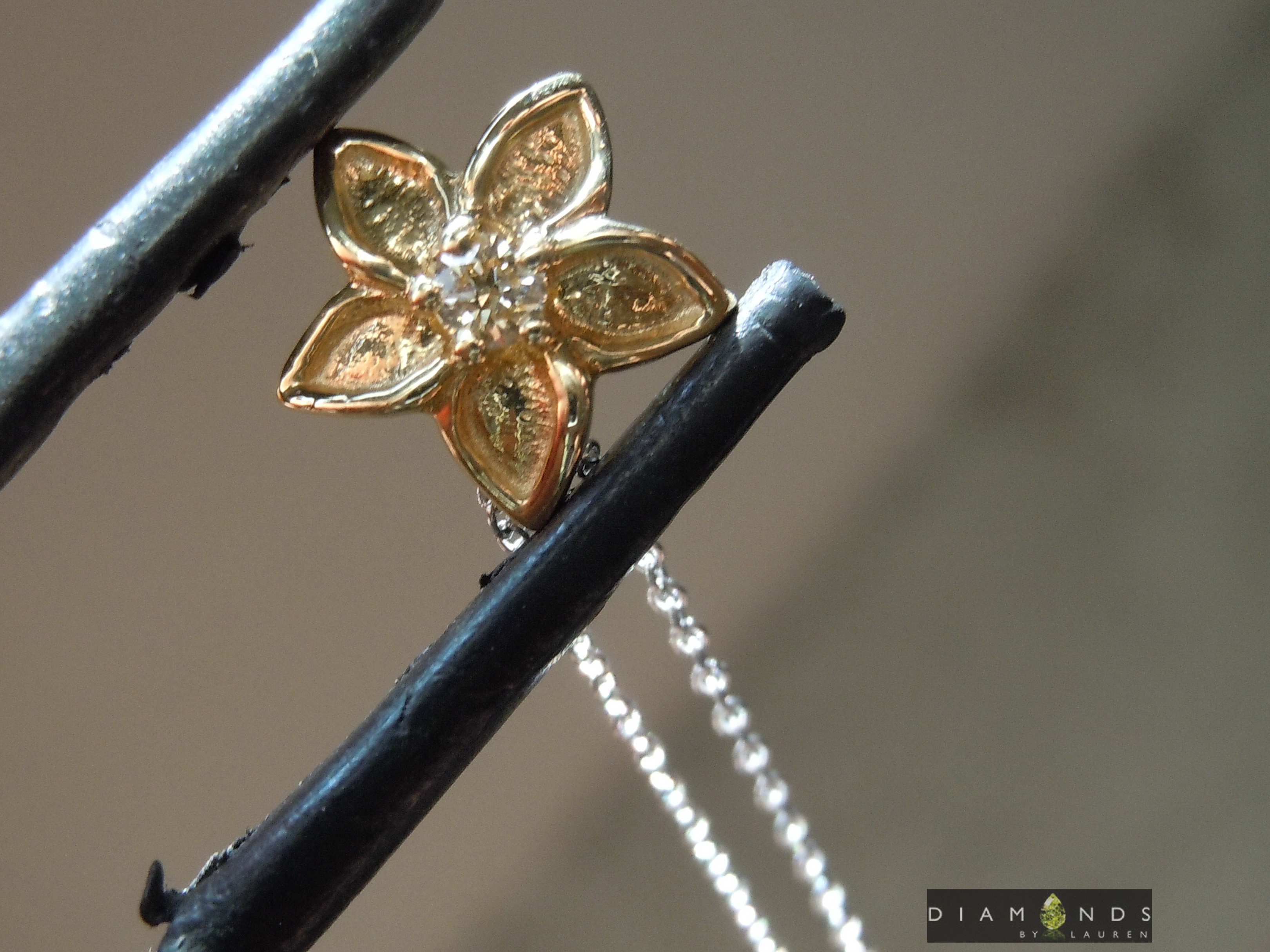 natural yellow diamond necklace