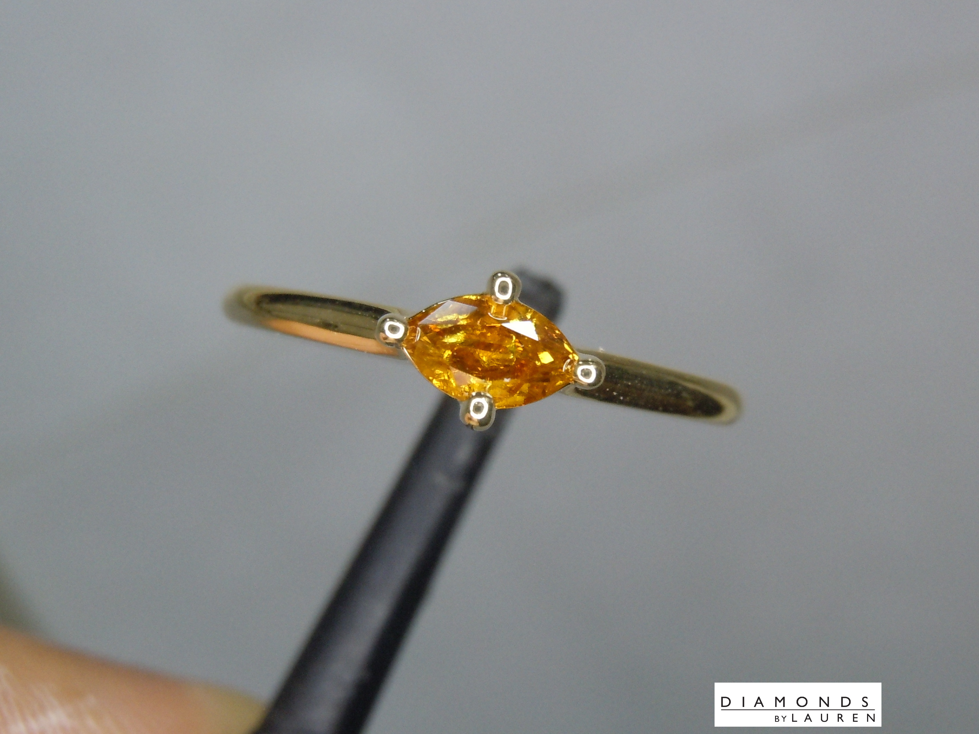 orange diamond ring