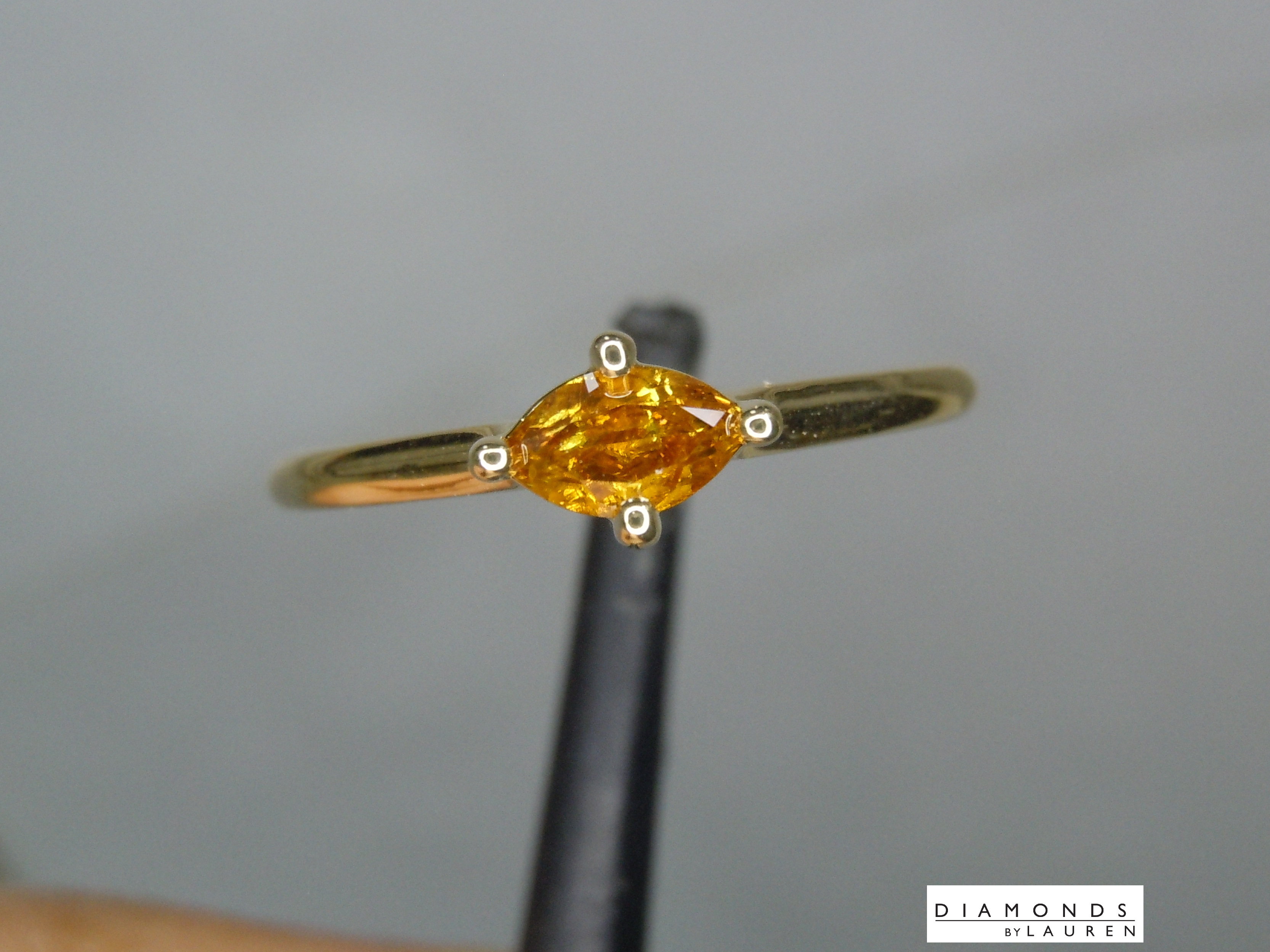 pumpkin diamond ring