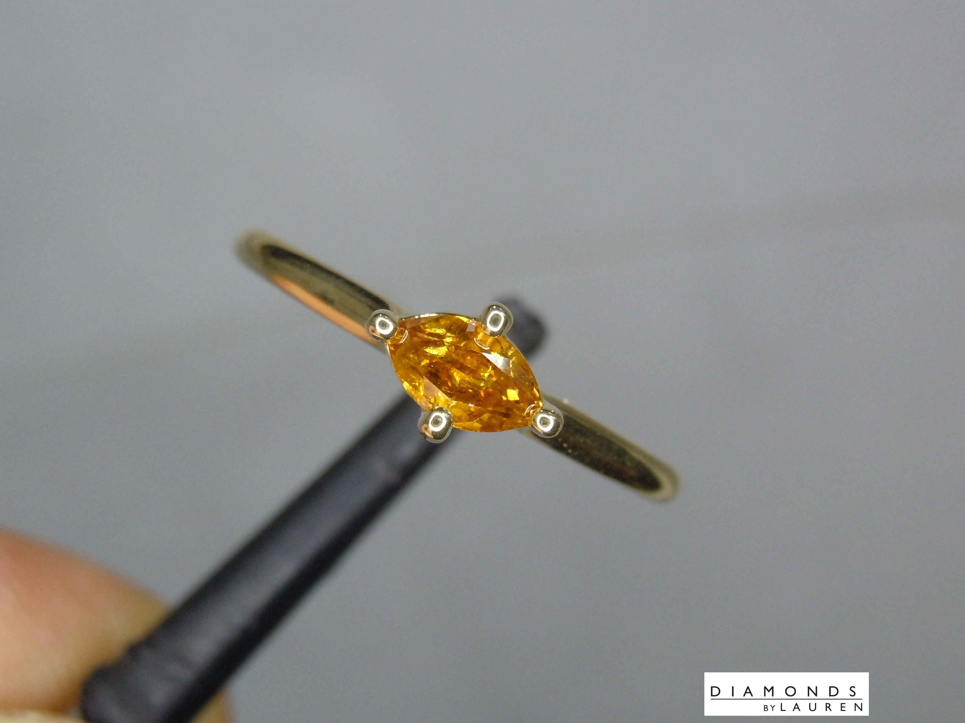 orange diamond ring