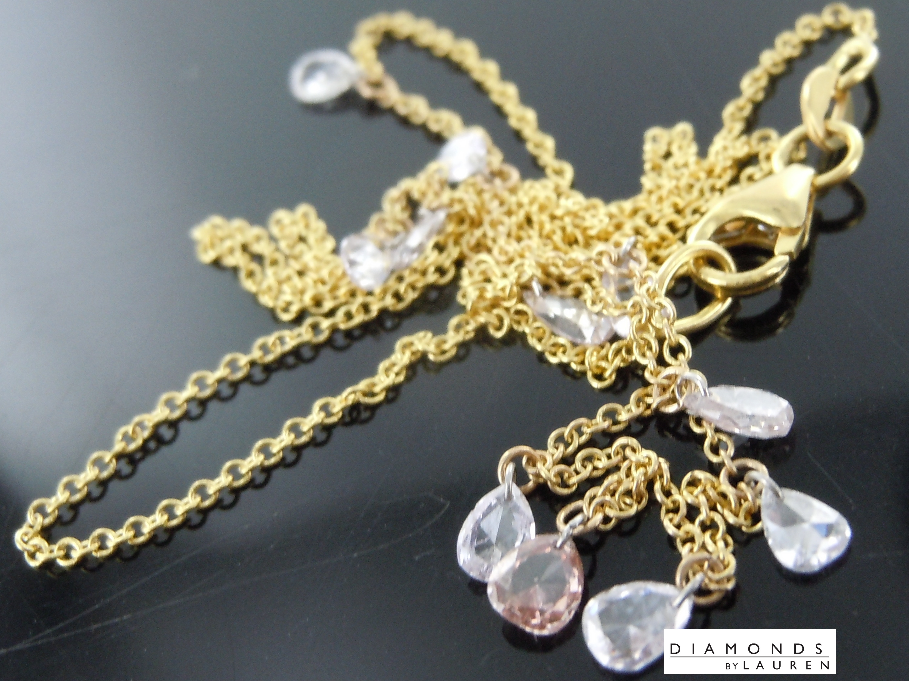 pink diamond necklace