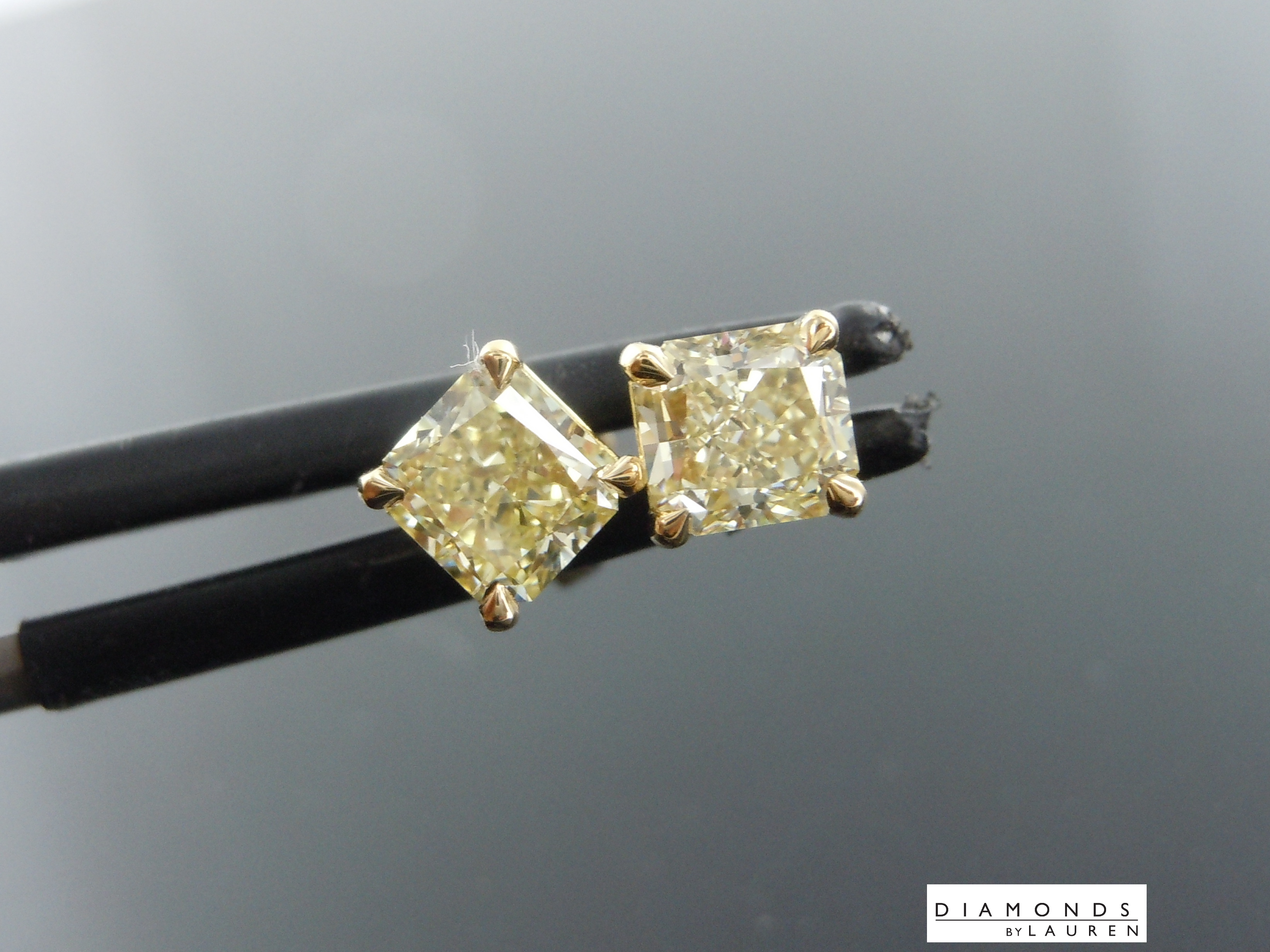 yellow diamond earrings
