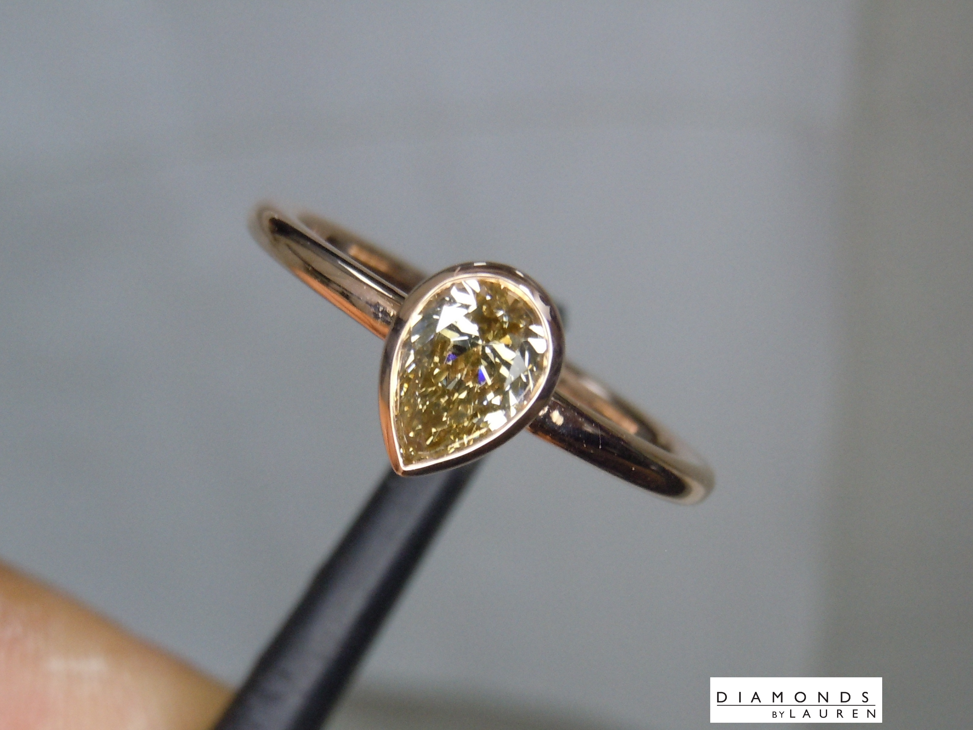 natural brown diamond ring