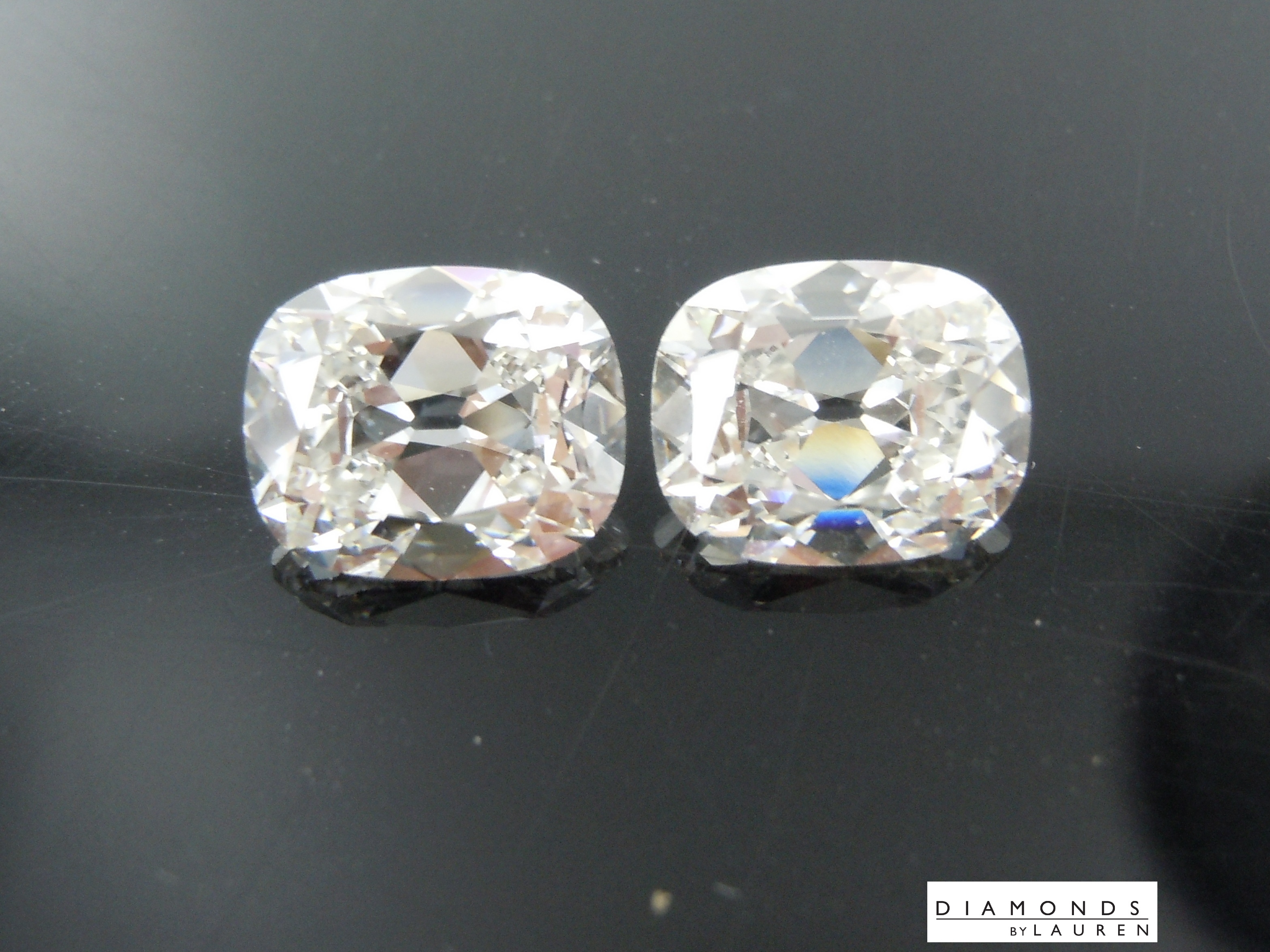 colorless lab diamond earrings