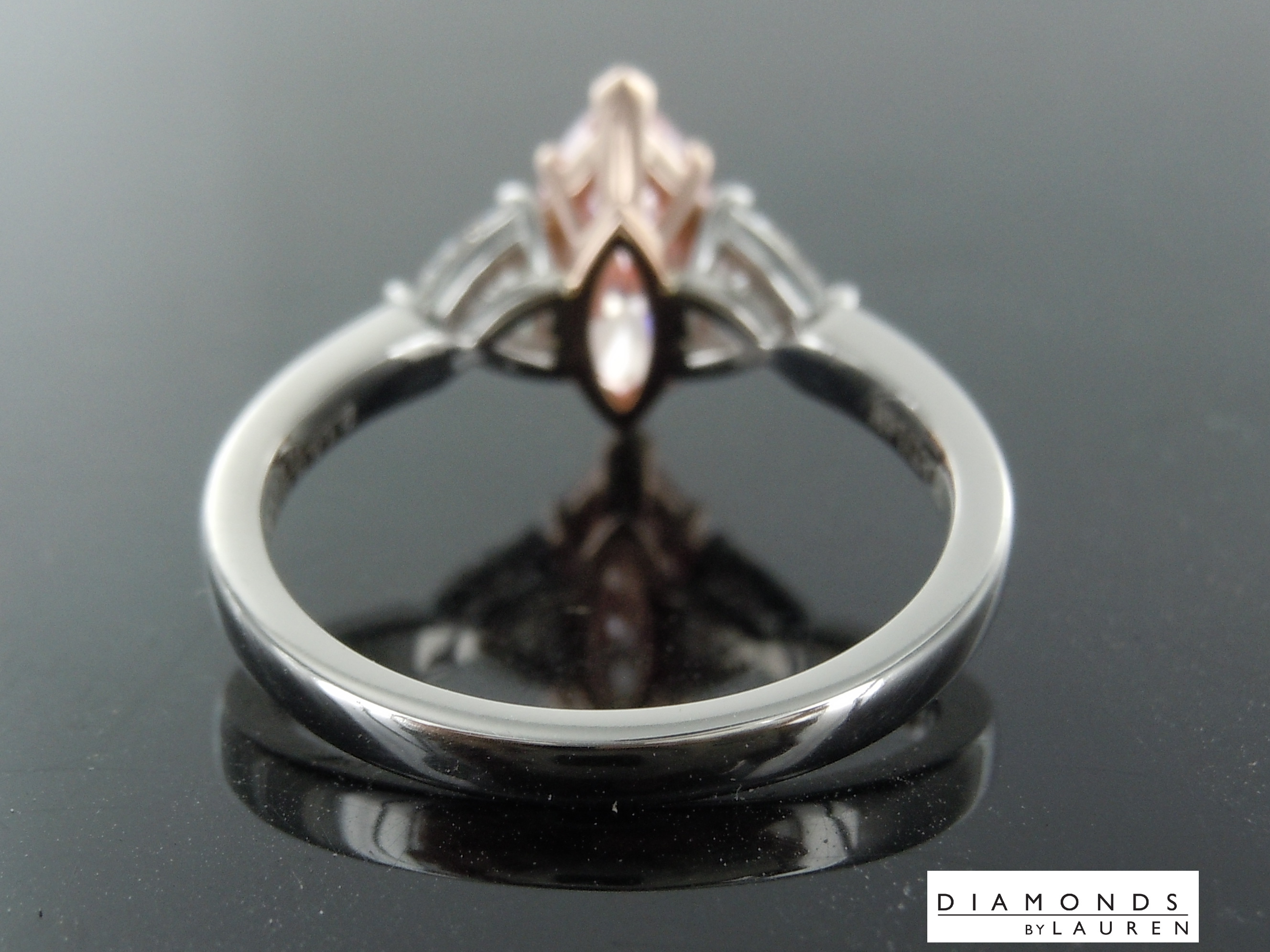 lab pink diamond ring