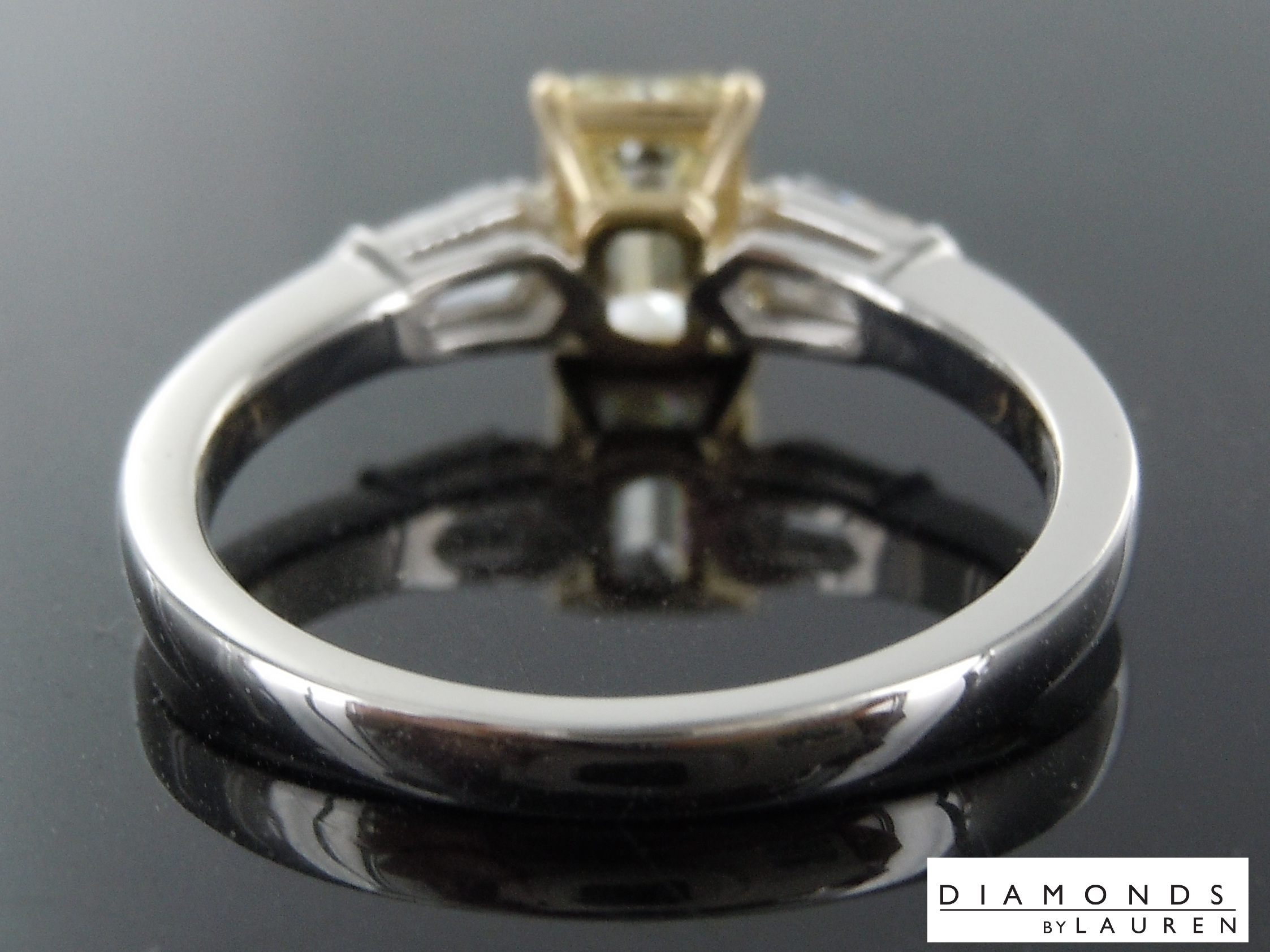 lab yellow diamond ring