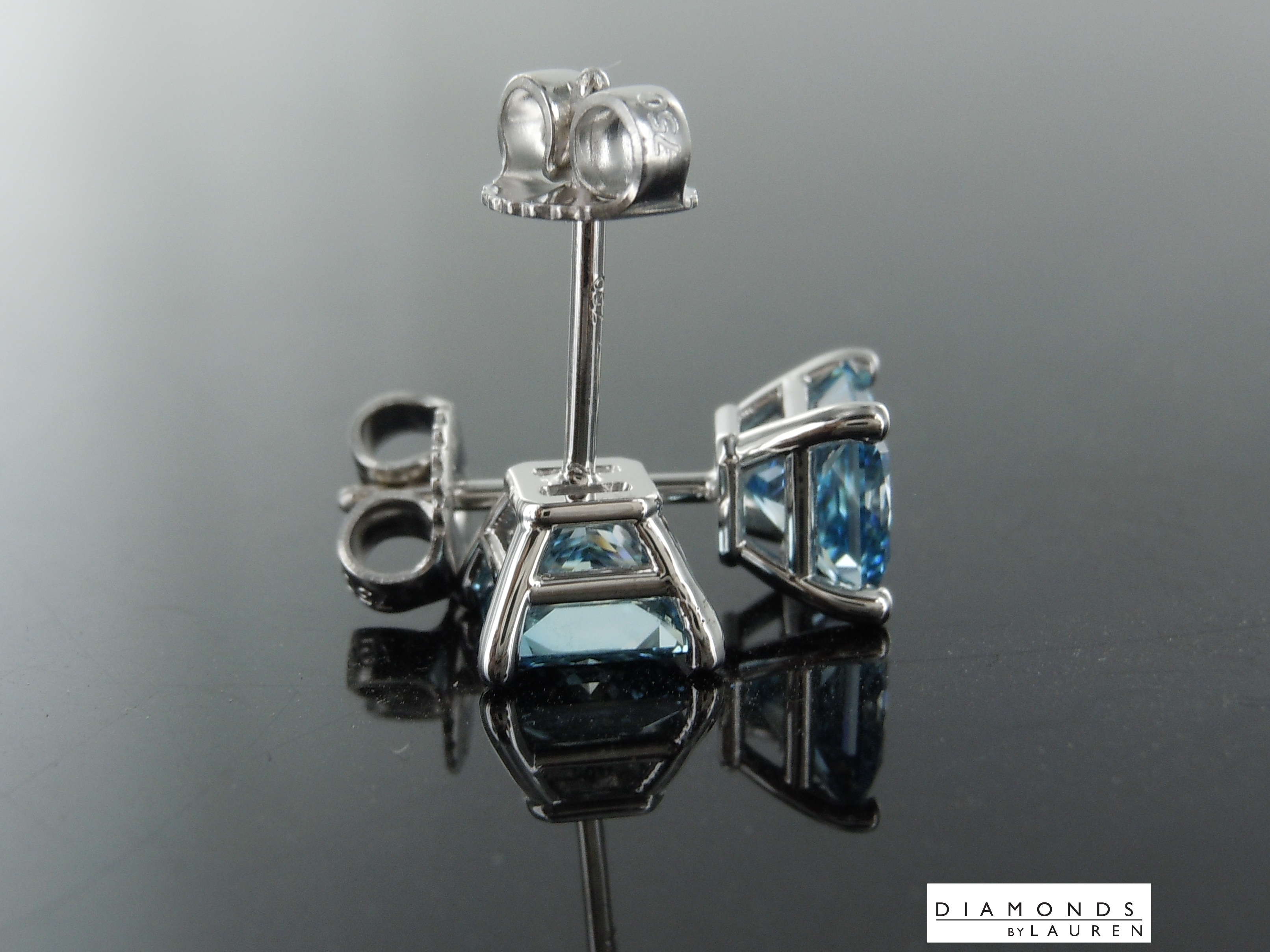 blue diamond earrings
