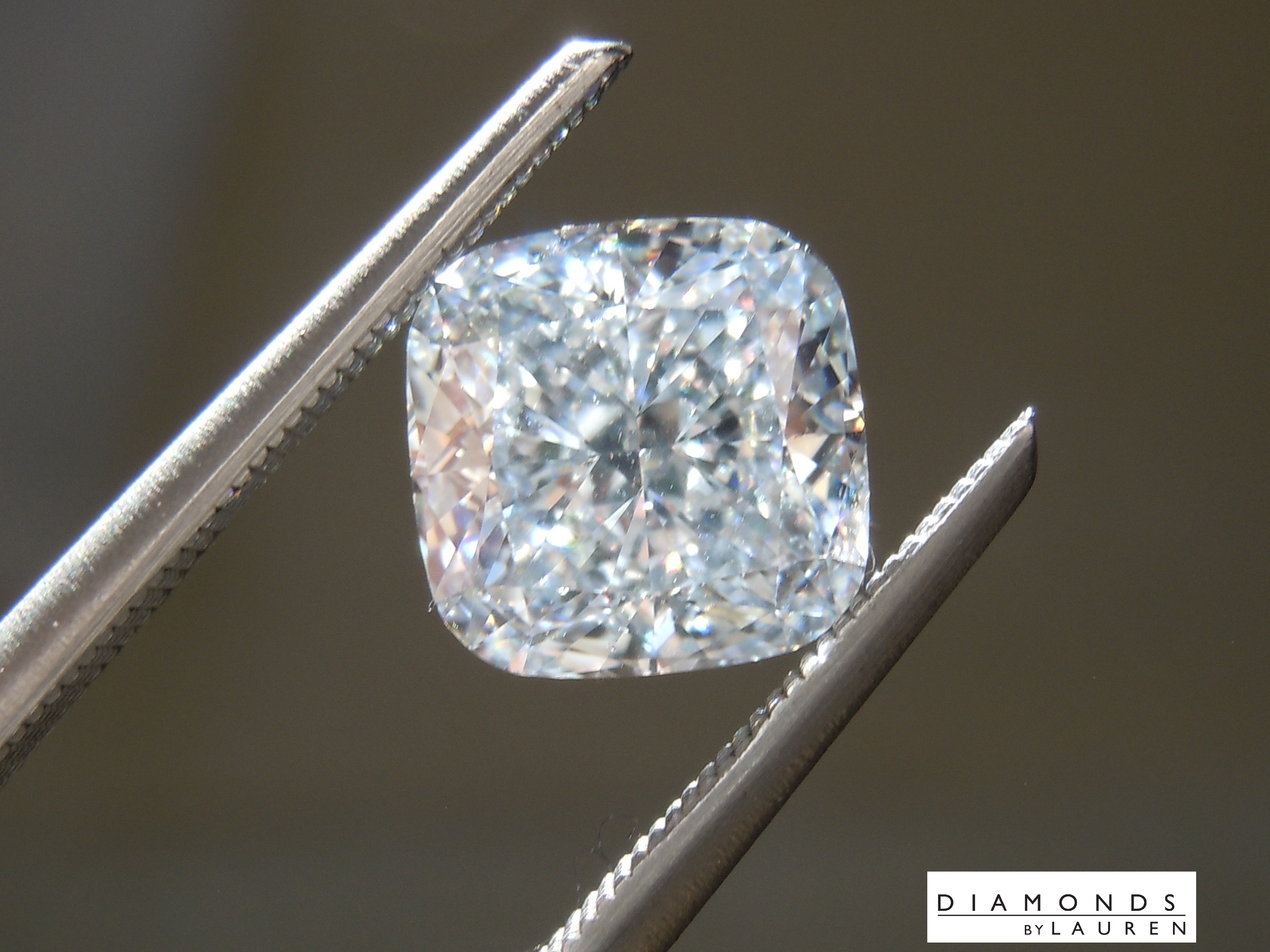 lab blue diamond ring