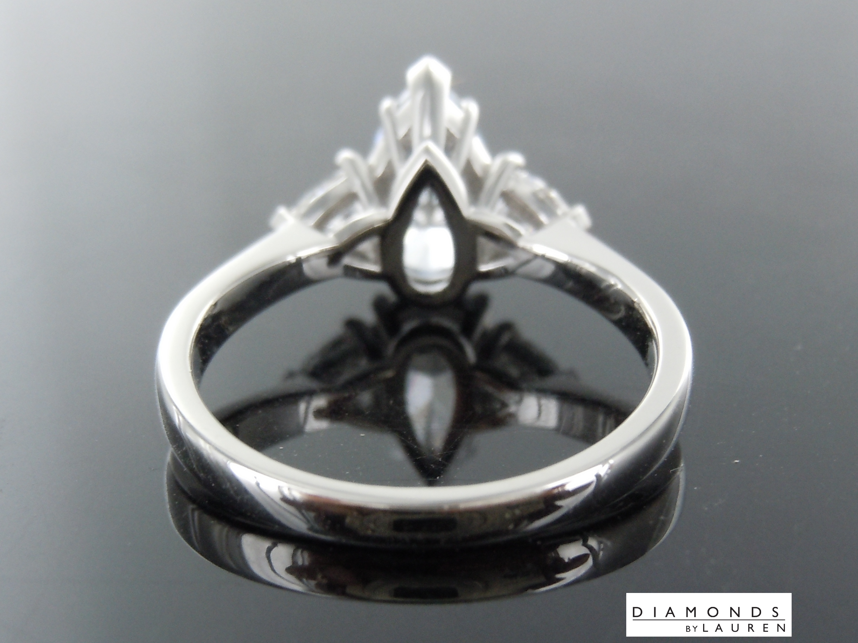 lab blue diamond ring