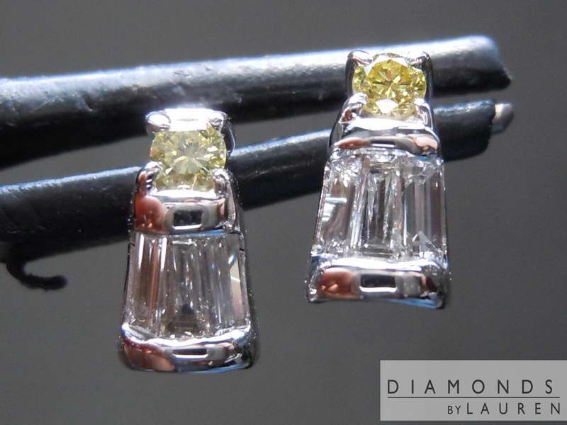 yellow diamond earrings