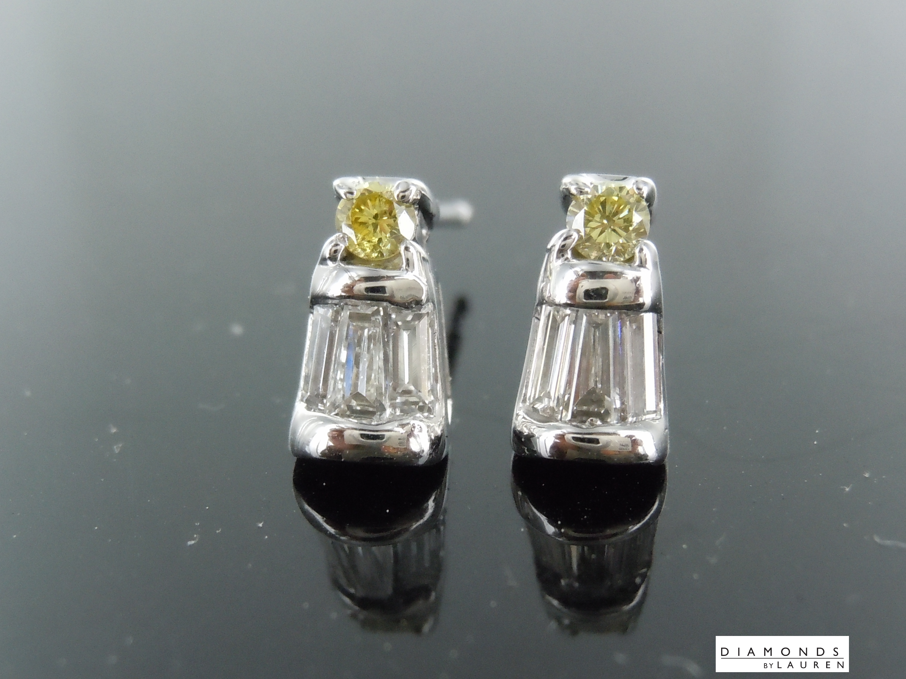 yellow diamond earrings