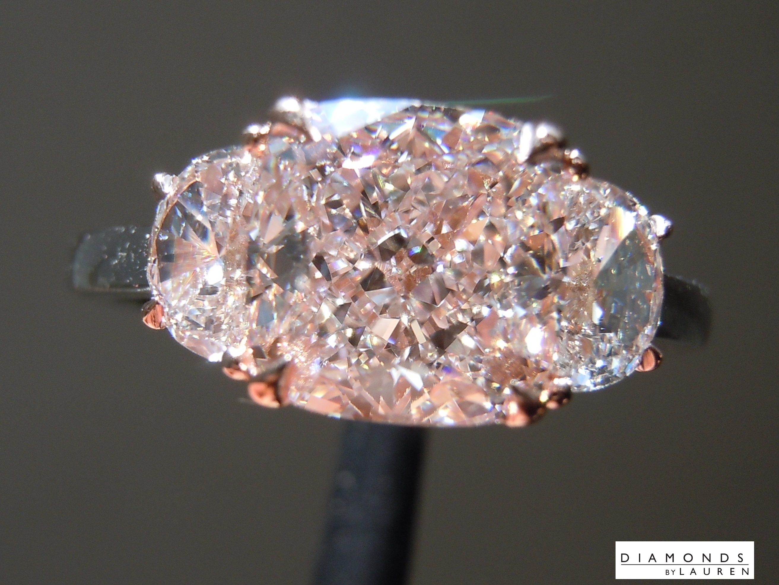 light pink diamond ring