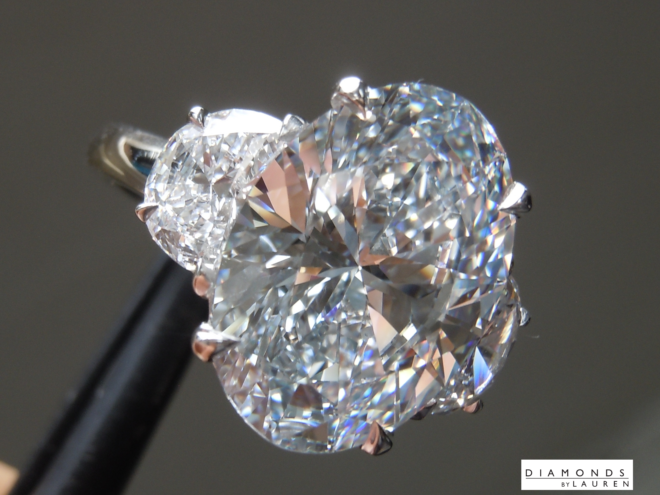 blue lab diamond ring