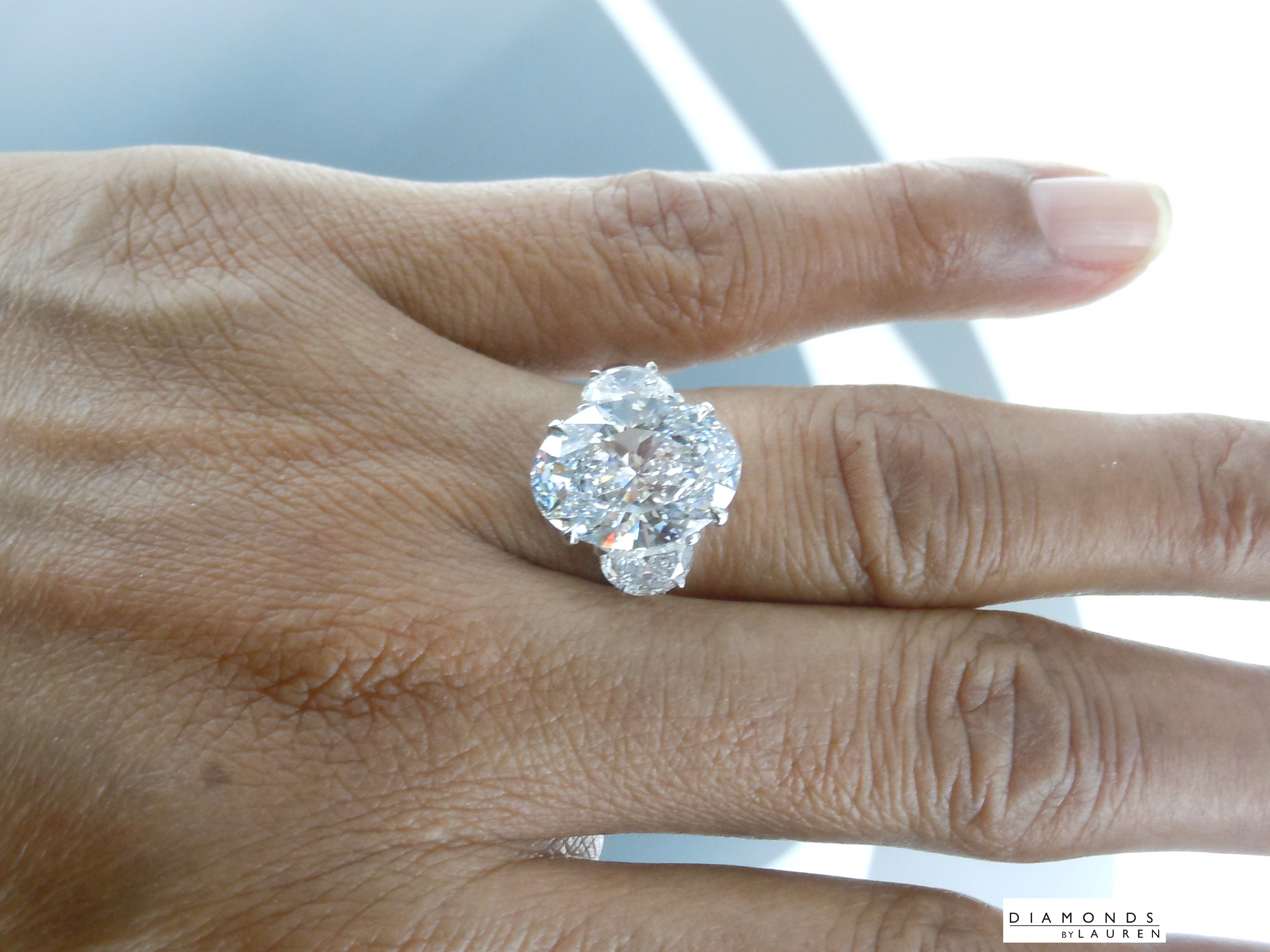 blue lab diamond ring