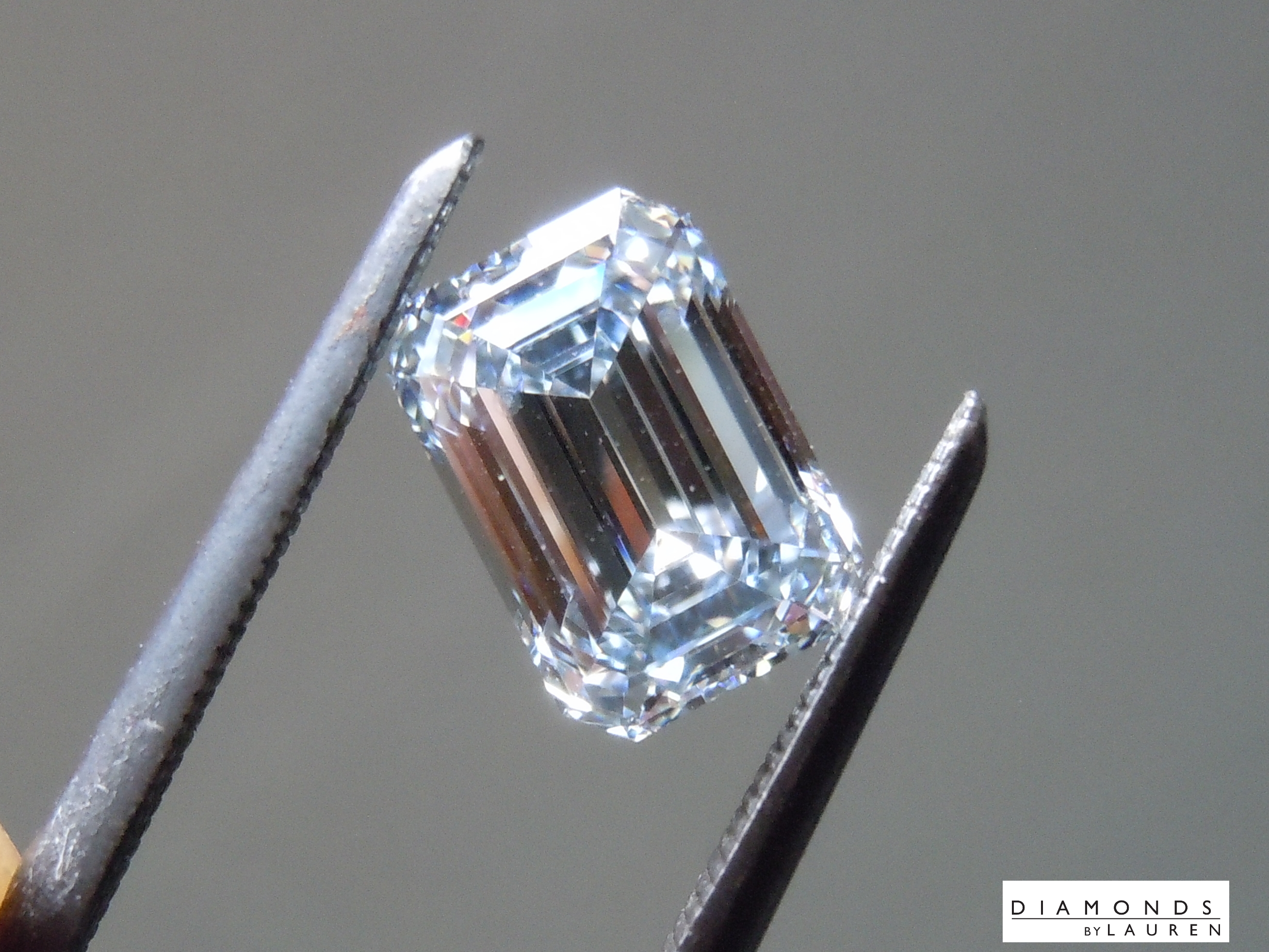 colorless lab diamond ring