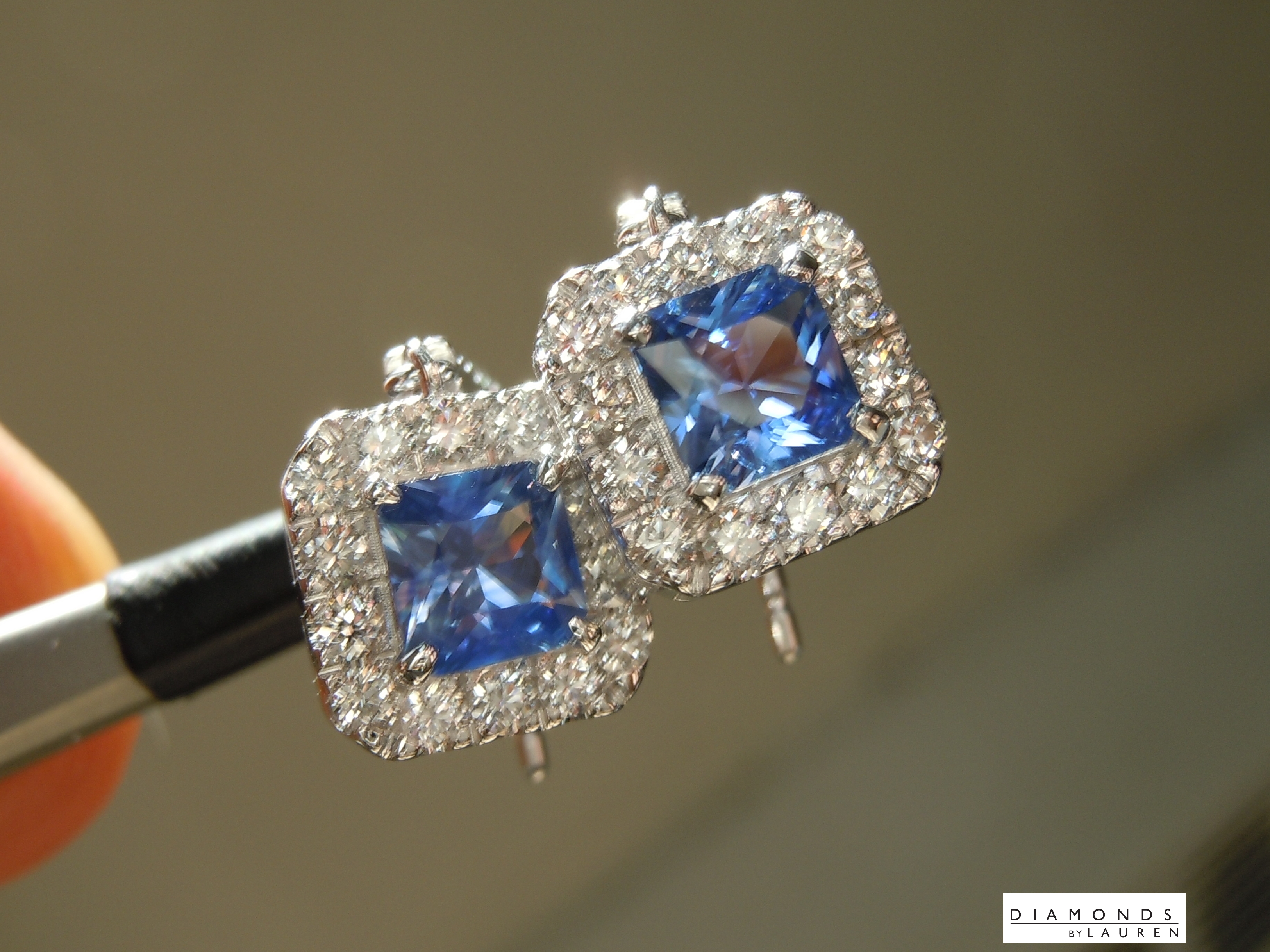 natural sapphire earrings
