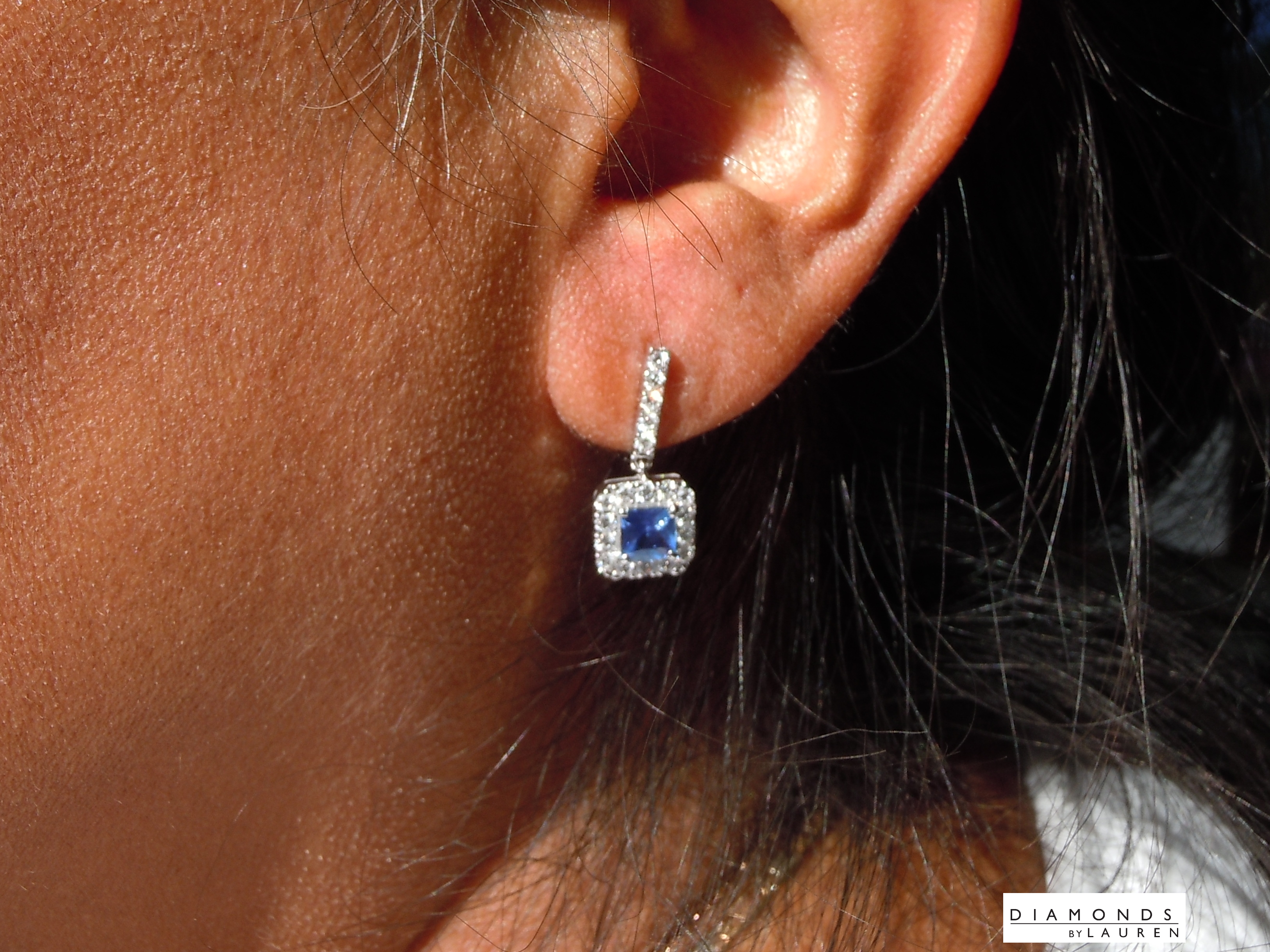 sapphire and diamond earrings