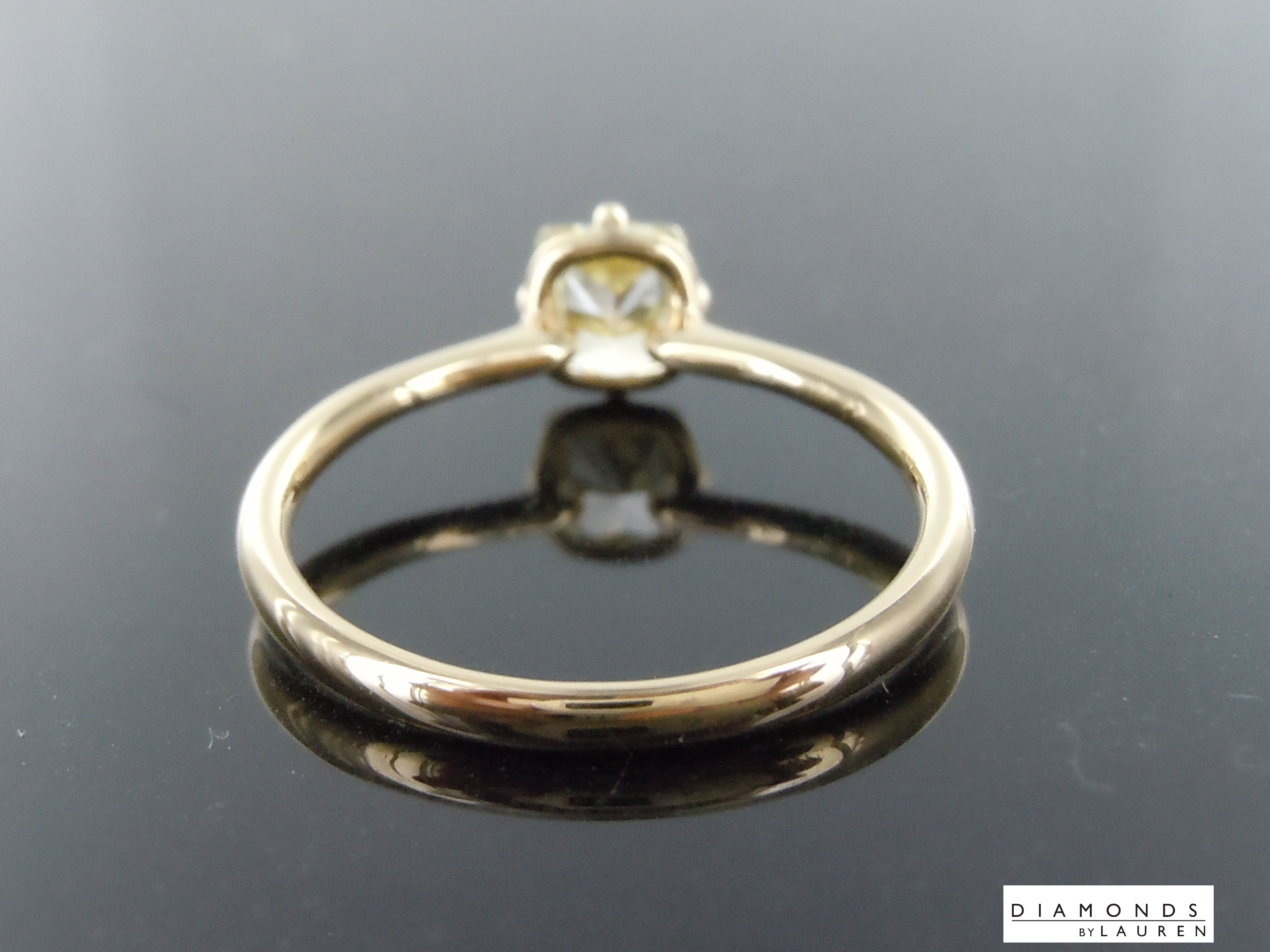 natural yellow diamond ring