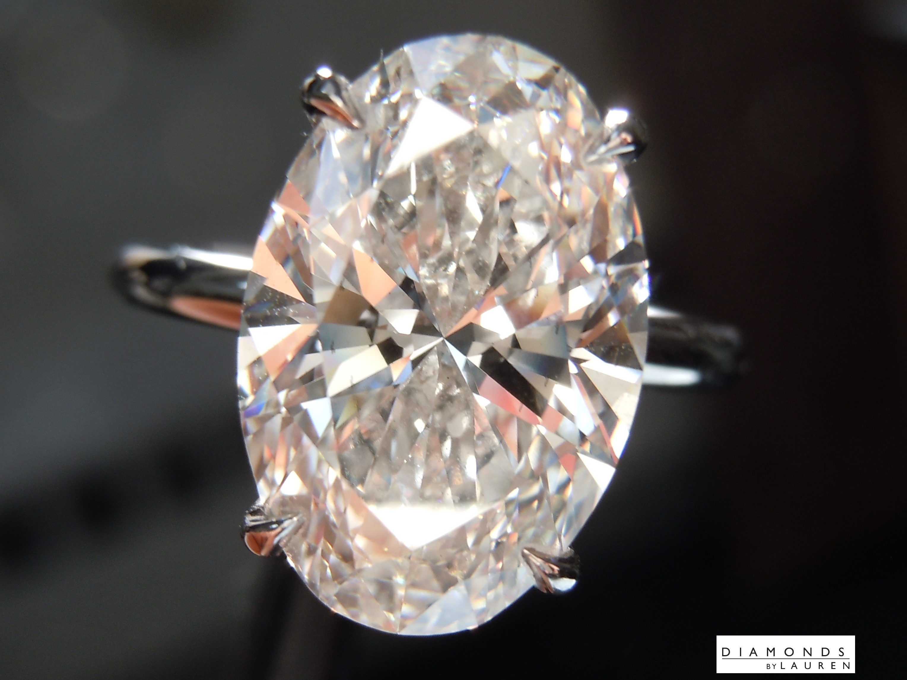 lab colorless diamond ring