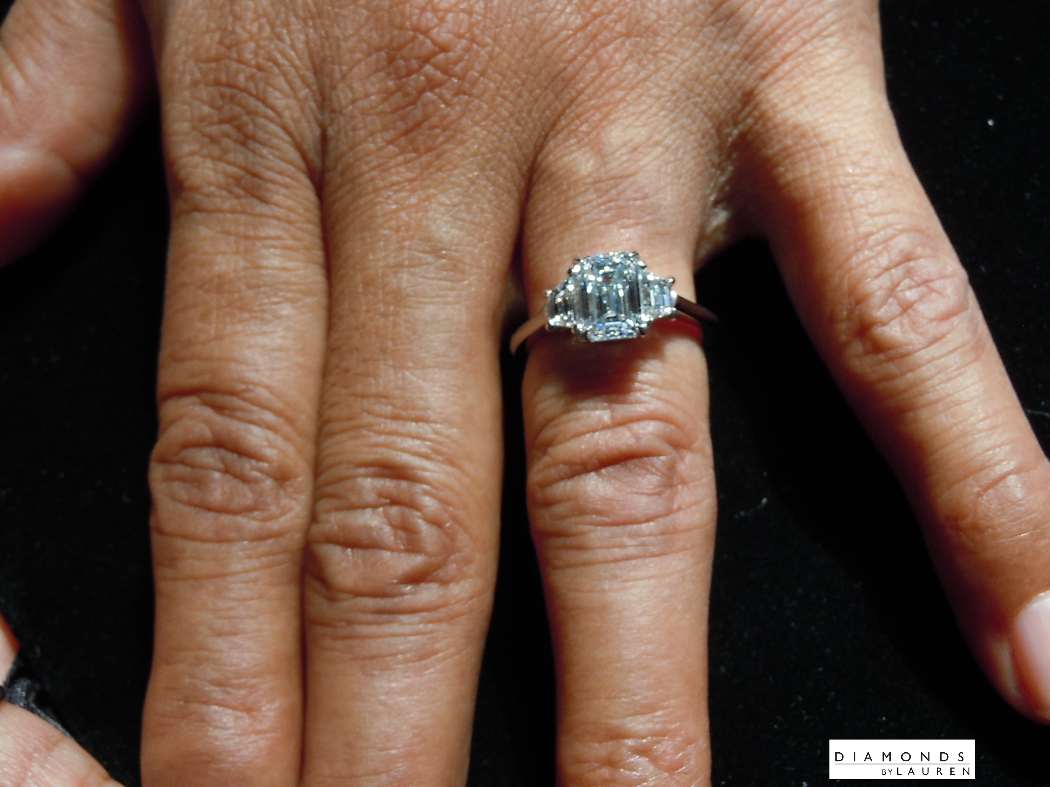 colorless lab diamond ring