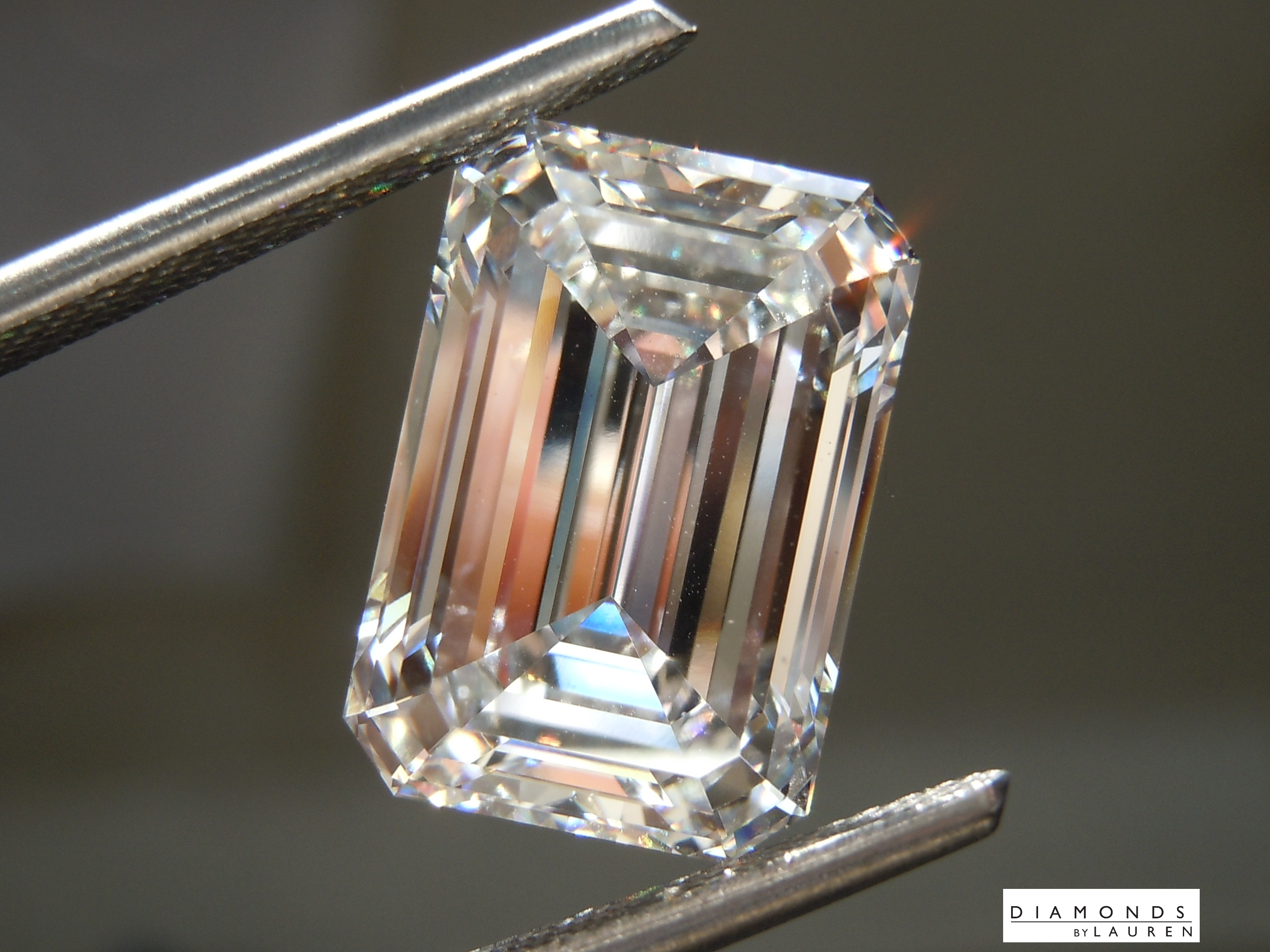 SOLD....7.72ct E VS1 Emerald Cut Lab Grown Diamond R10731