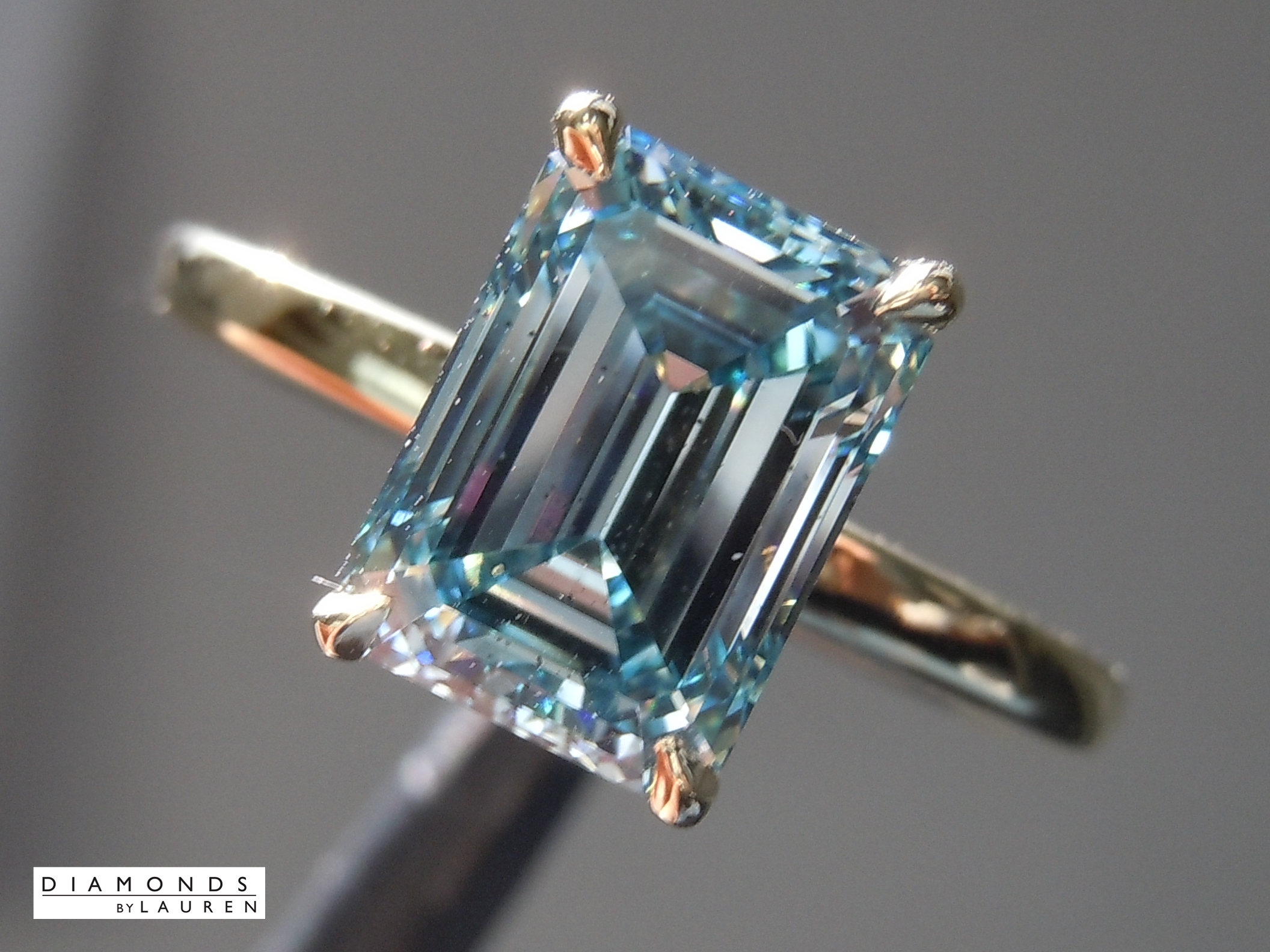 blue diamond ring