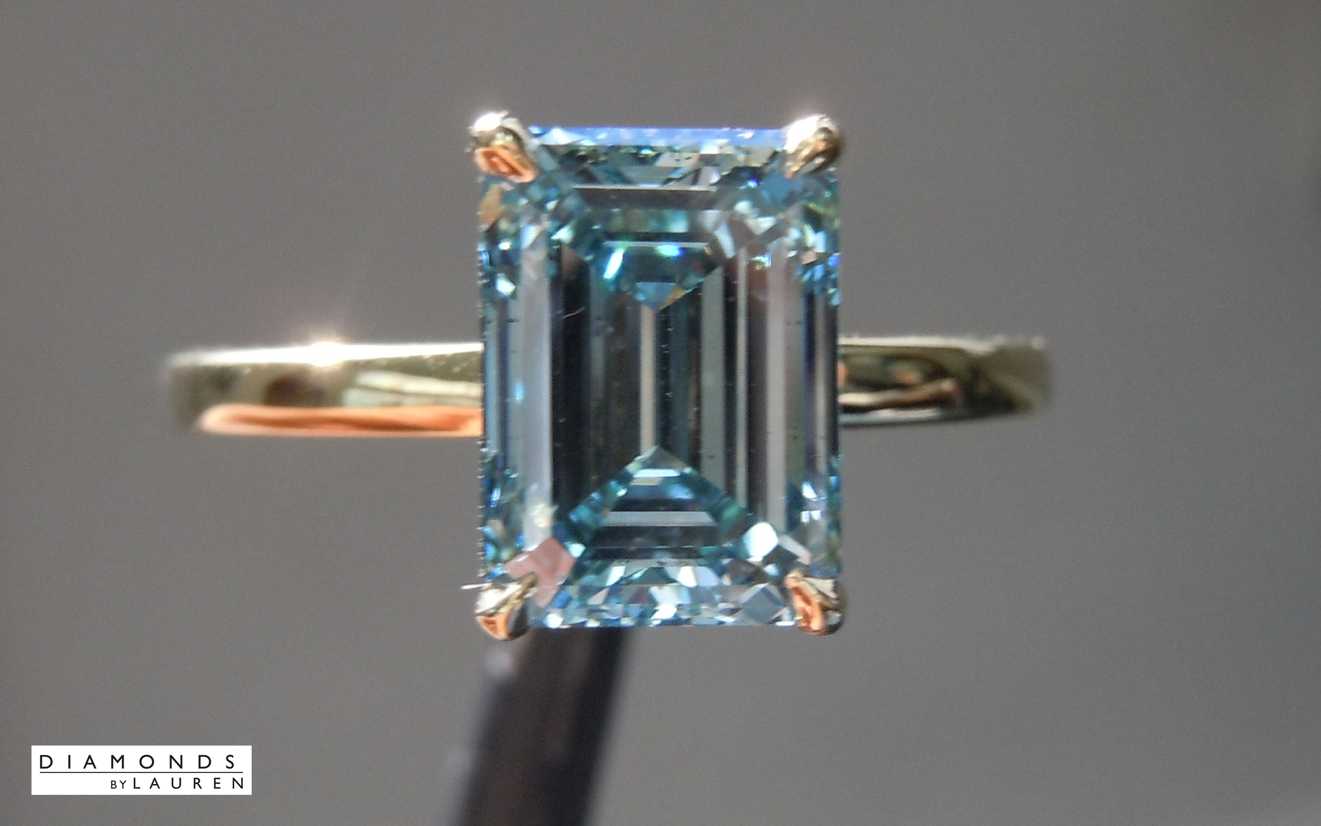 blue diamond ring