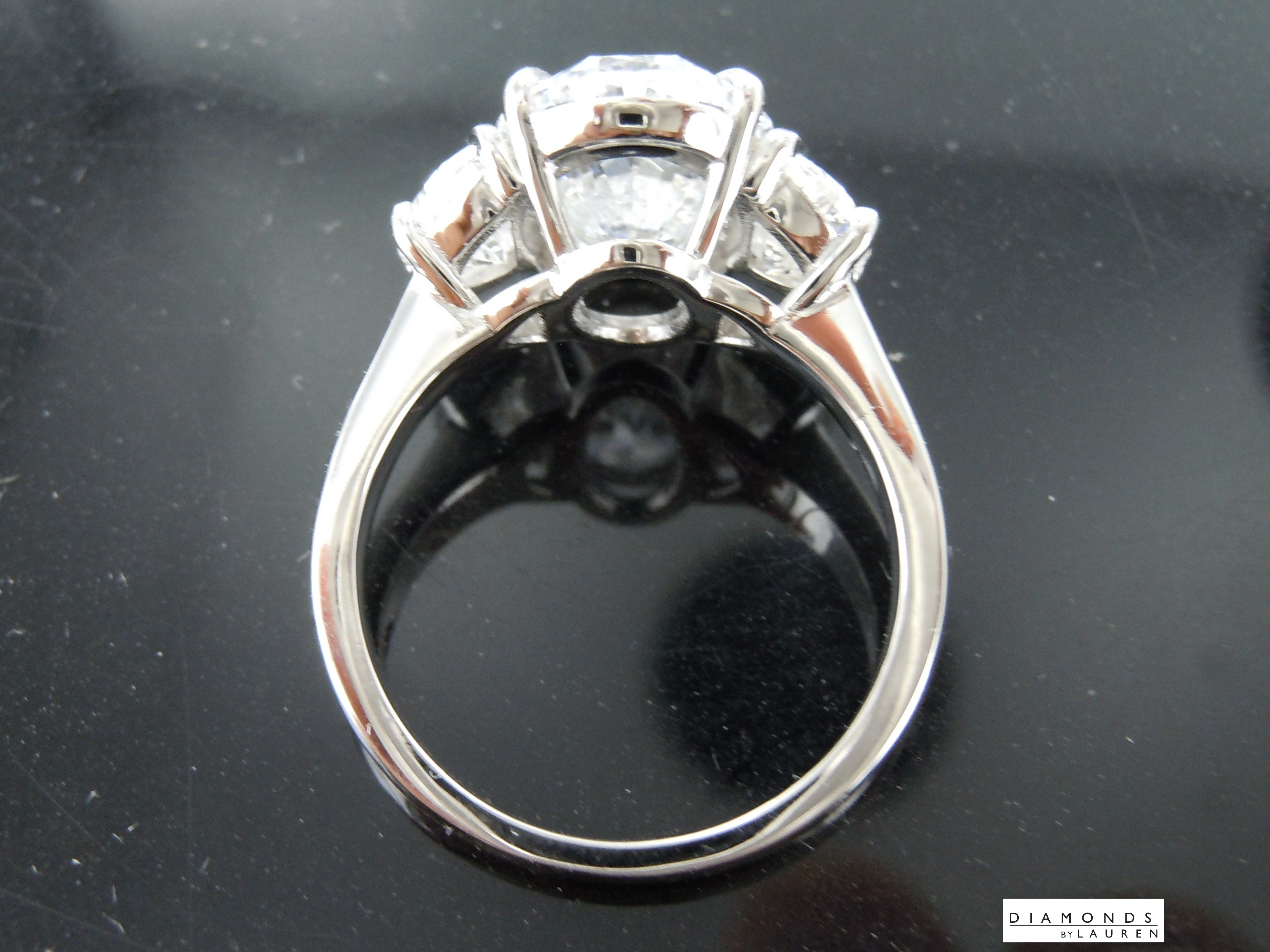 colorless lab diamond ring