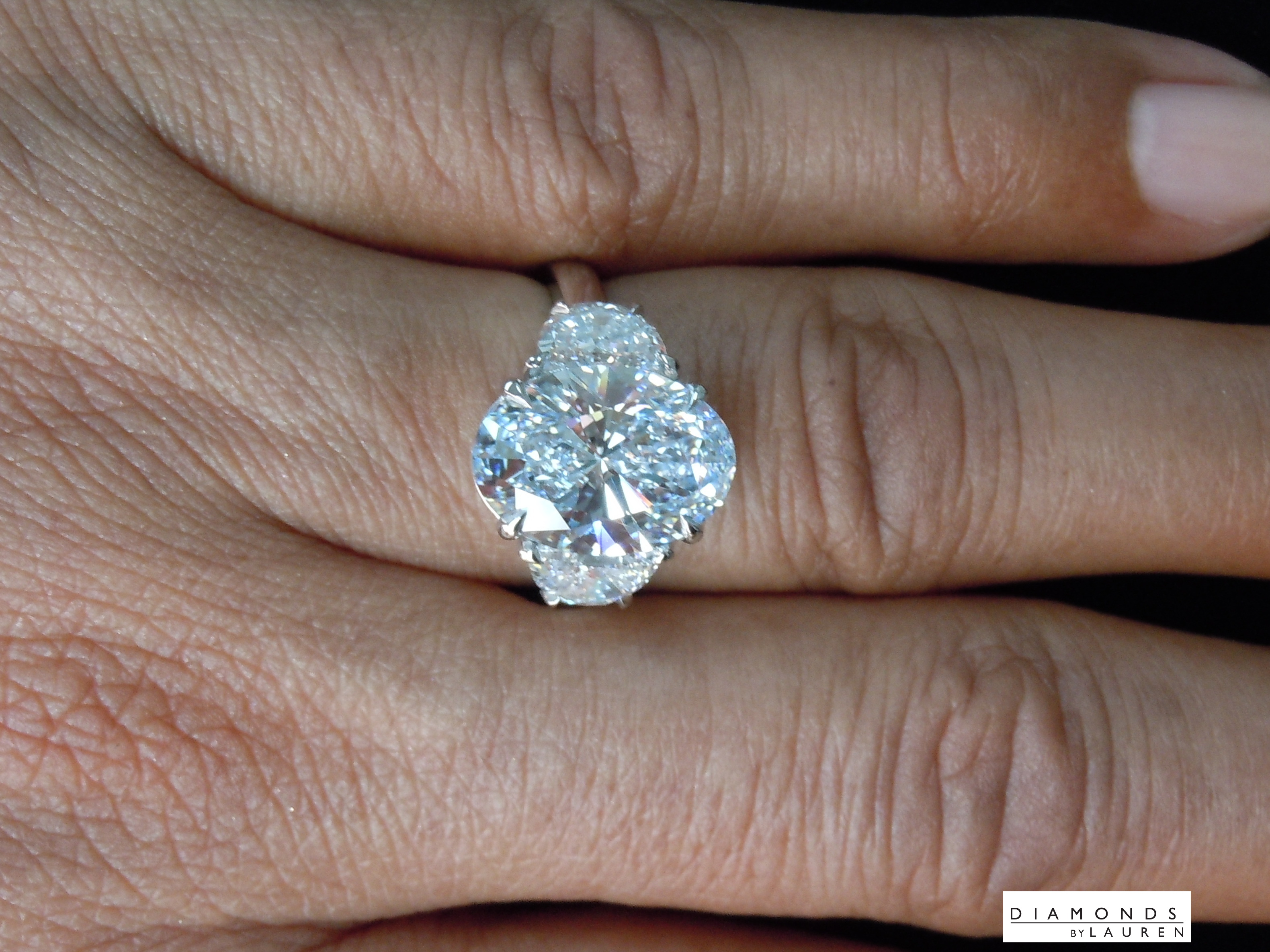 colorless lab diamond ring